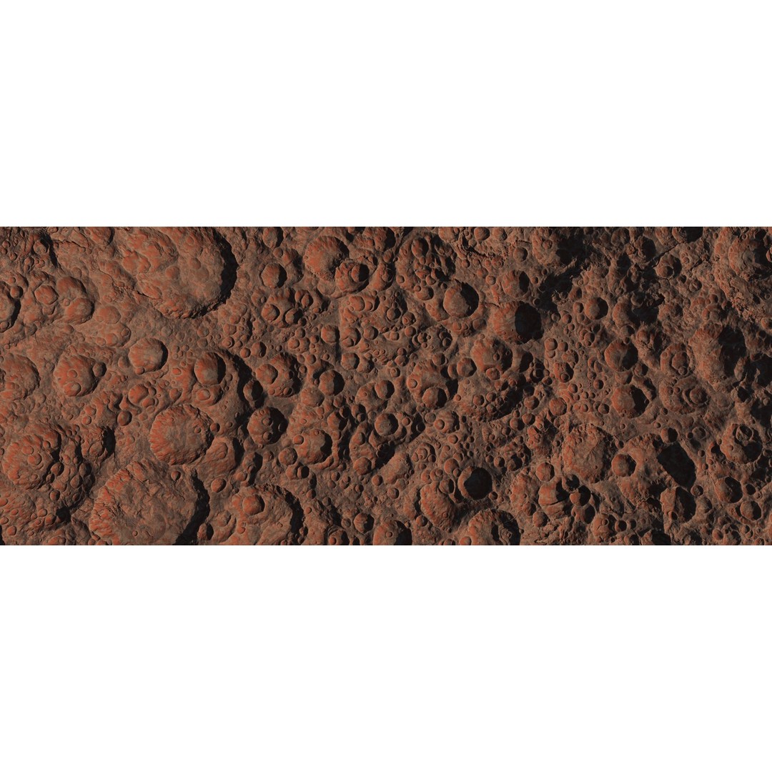 Seamless Craters Surface 3D Model – Low Poly Terrain, 16k Textures - View 12
