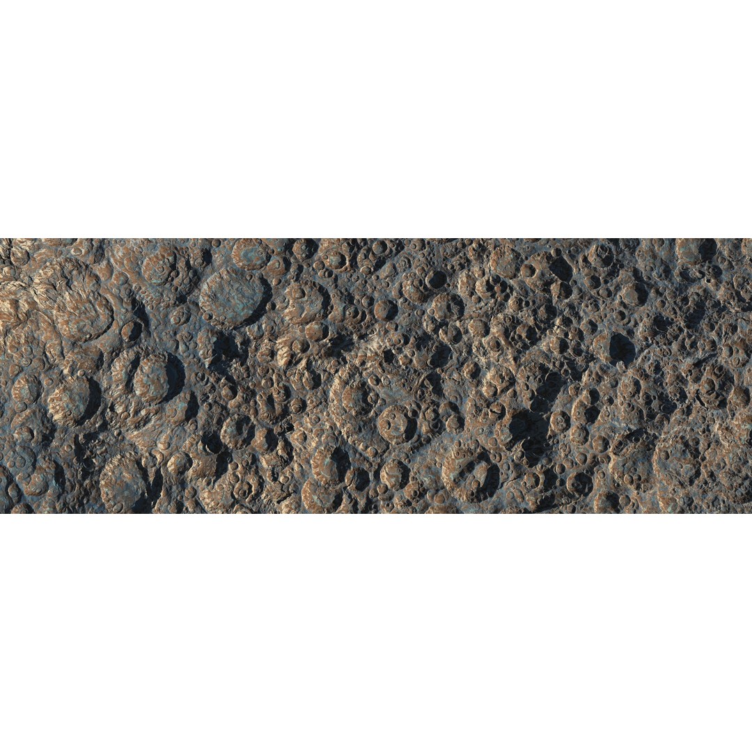Seamless Craters Surface 3D Model – Low Poly Terrain, 16k Textures - View 15