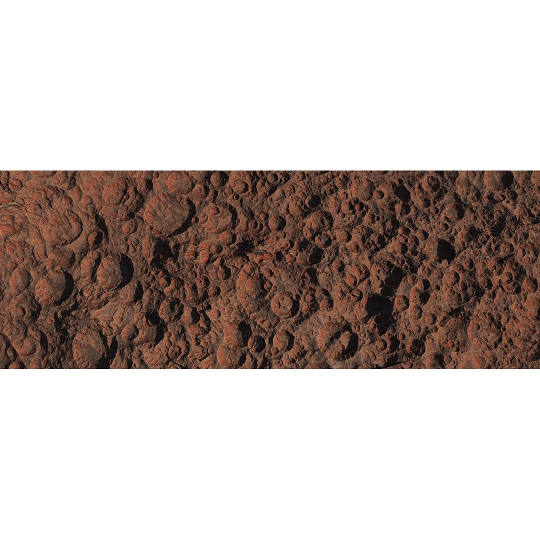 Seamless Craters Surface 3D Model – Low Poly Terrain, 16k Textures - View 16