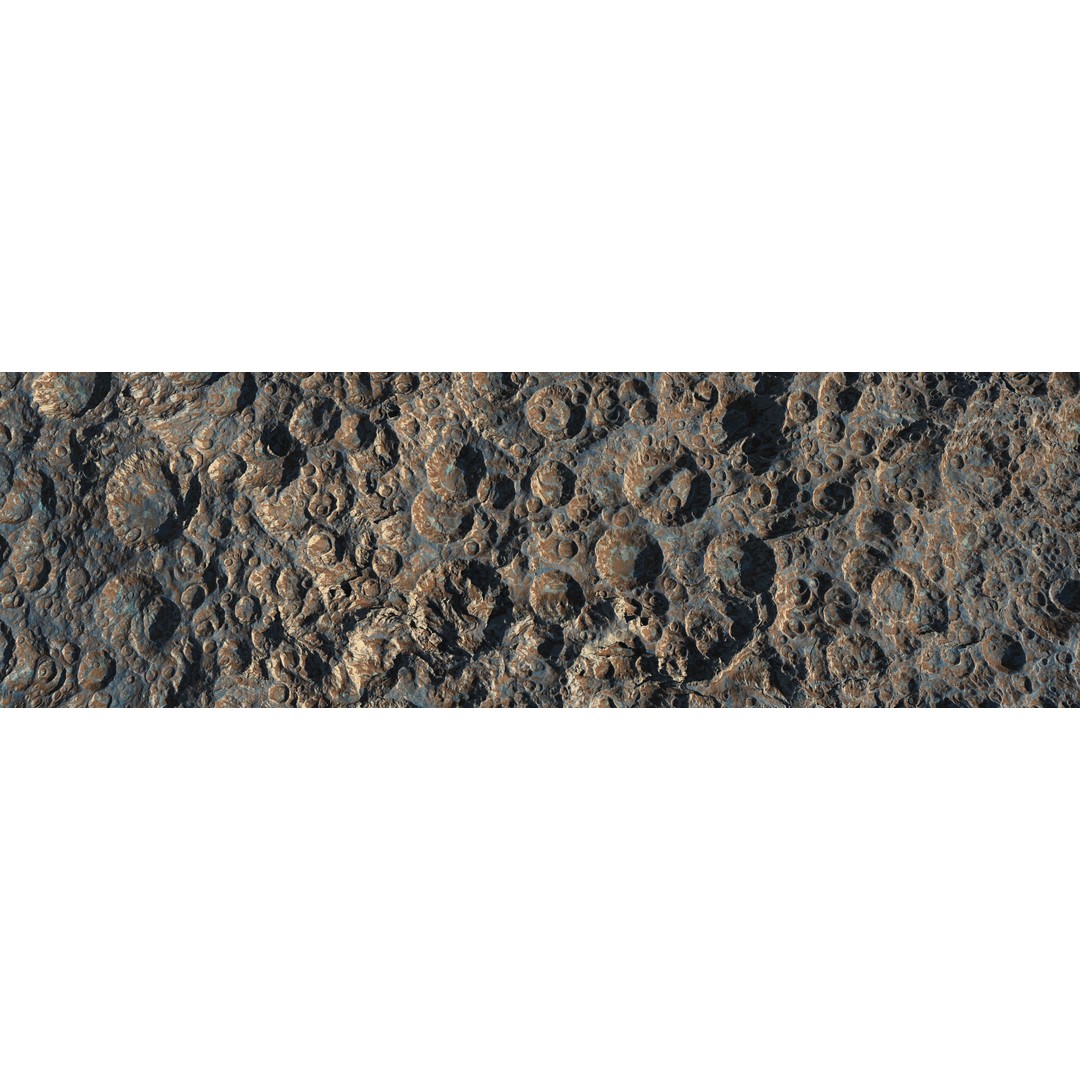 Seamless Craters Surface 3D Model – Low Poly Terrain, 16k Textures - View 20