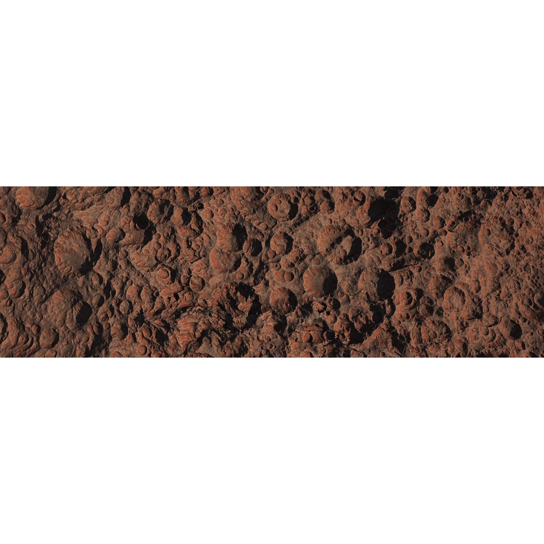 Seamless Craters Surface 3D Model – Low Poly Terrain, 16k Textures - View 22