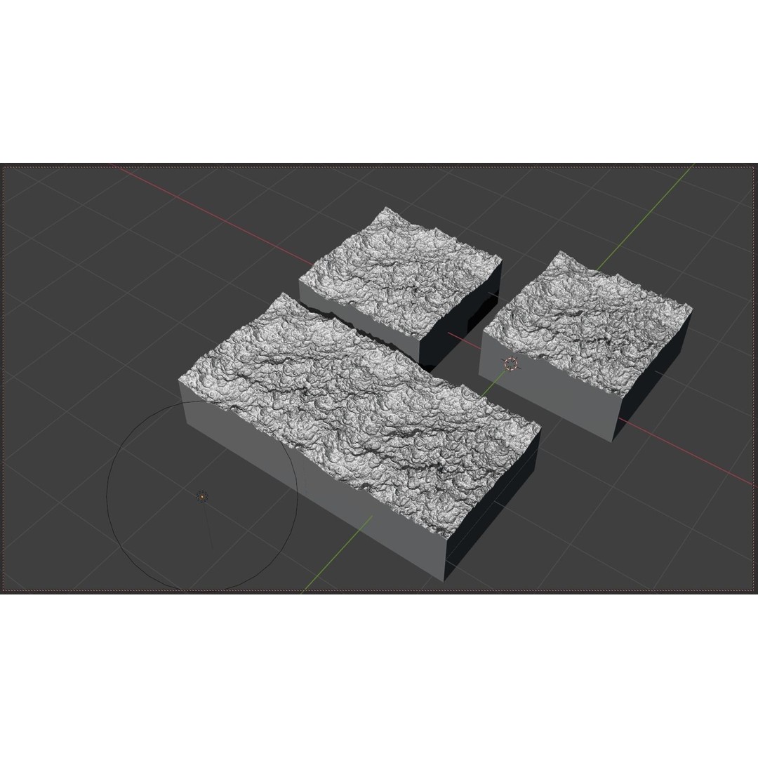 Seamless Craters Surface 3D Model – Low Poly Terrain, 16k Textures - View 23