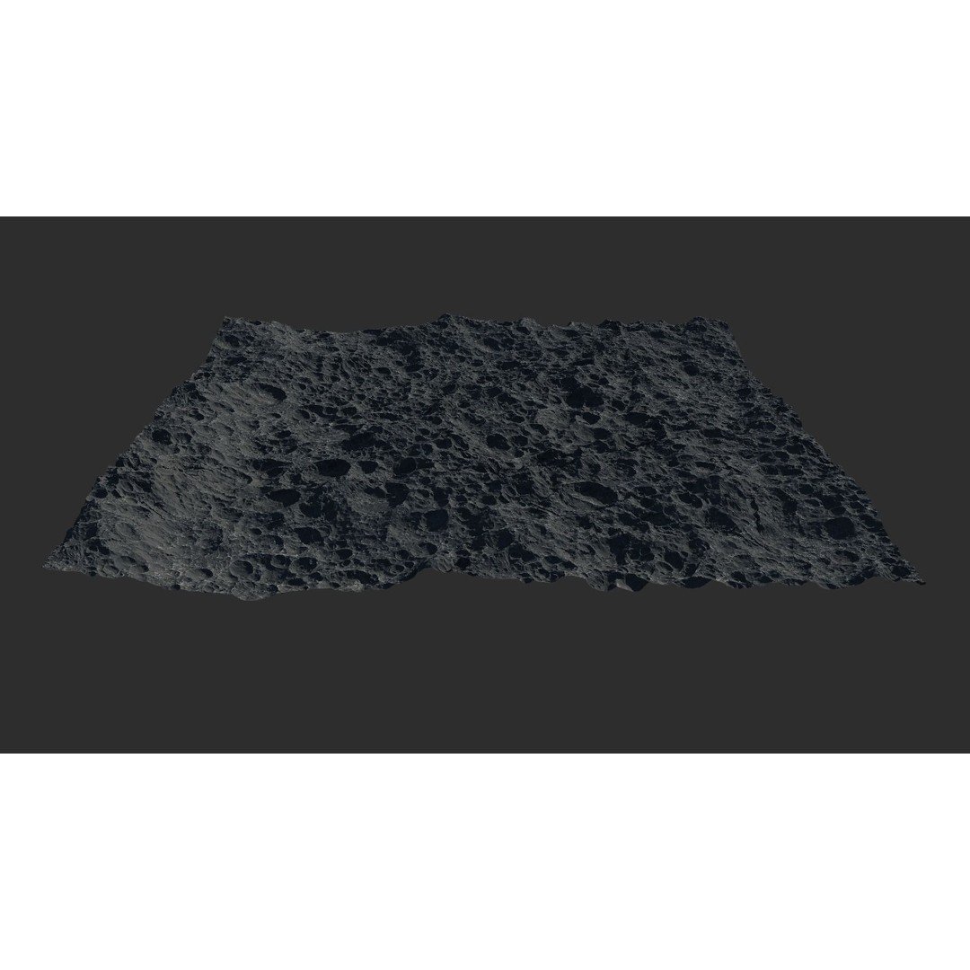 Seamless Craters Surface 3D Model – Low Poly Terrain, 16k Textures - View 25