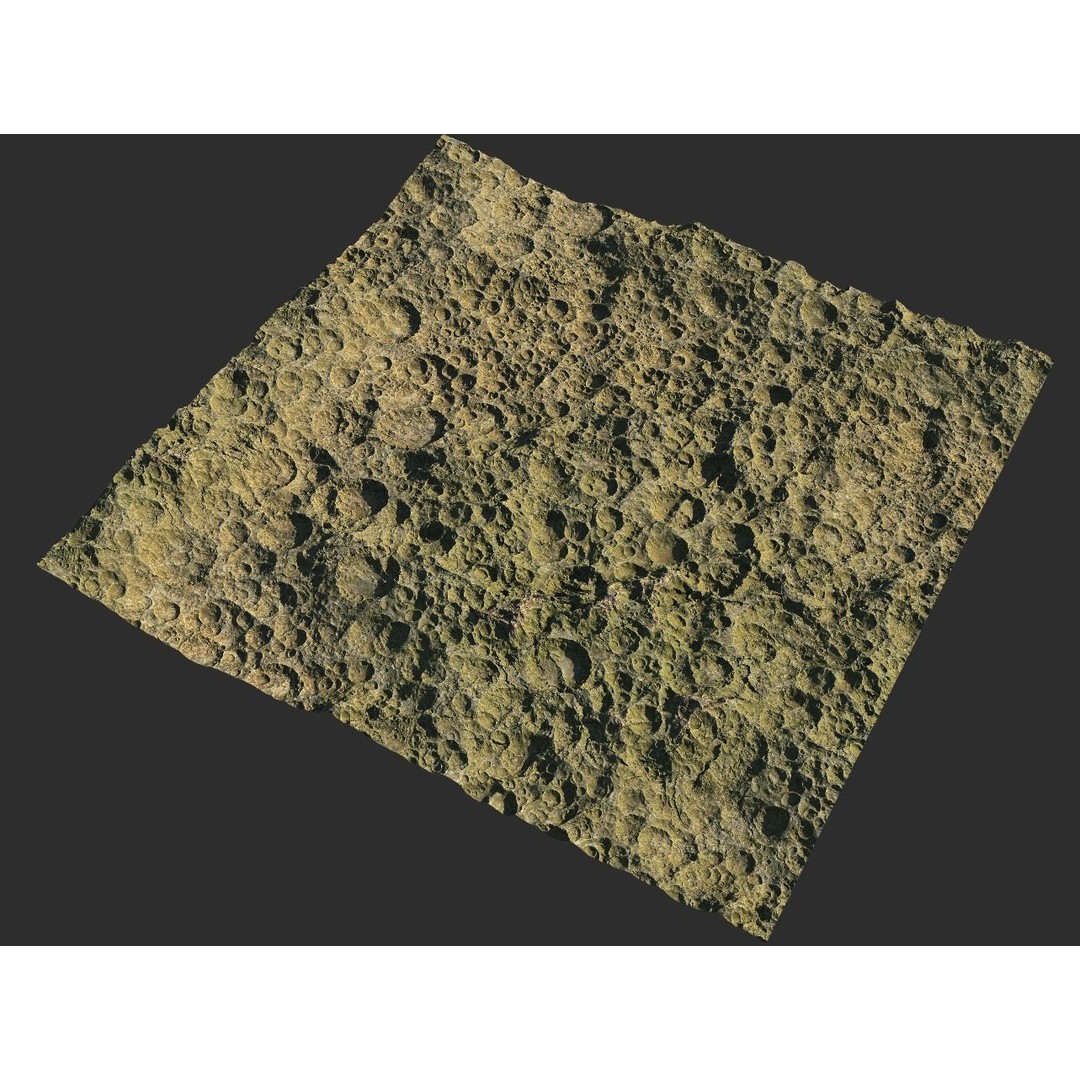 Seamless Craters Surface 3D Model – Low Poly Terrain, 16k Textures - View 29