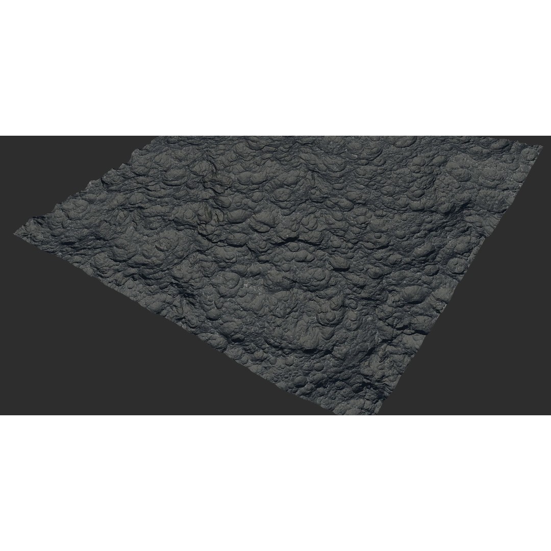 Seamless Craters Surface 3D Model – Low Poly Terrain, 16k Textures - View 39