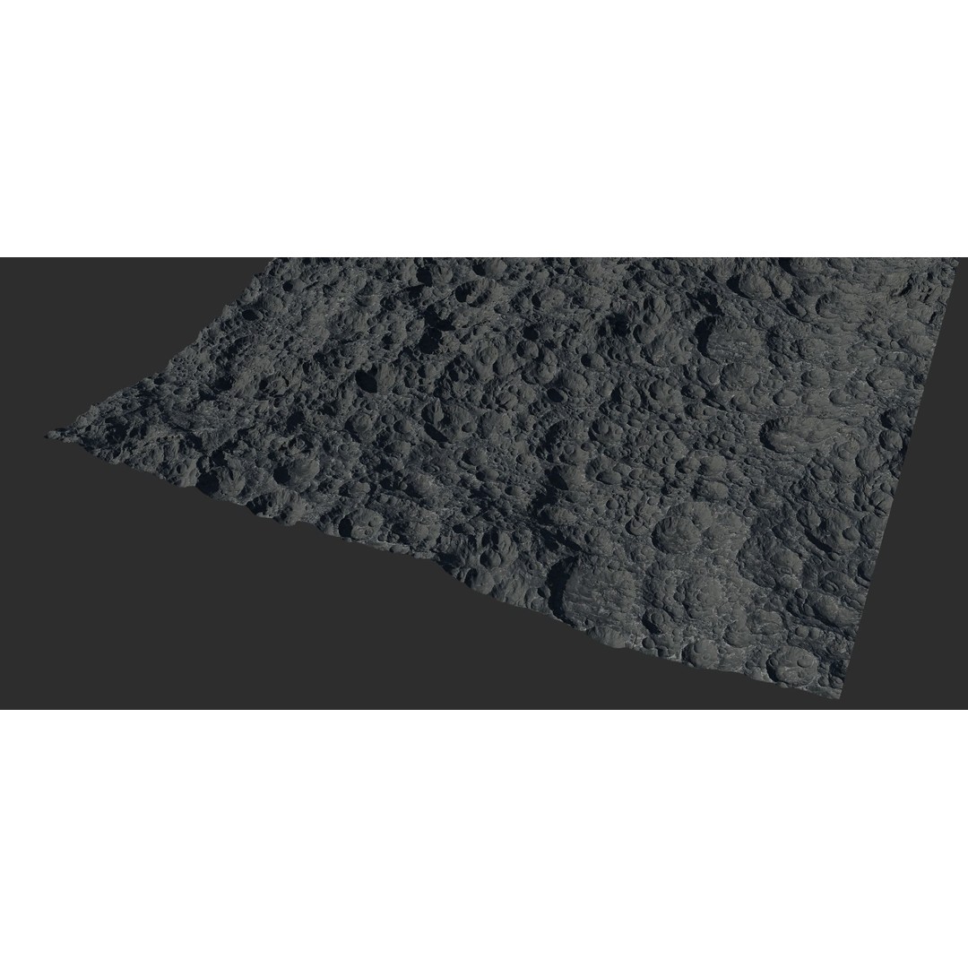 Seamless Craters Surface 3D Model – Low Poly Terrain, 16k Textures - View 41