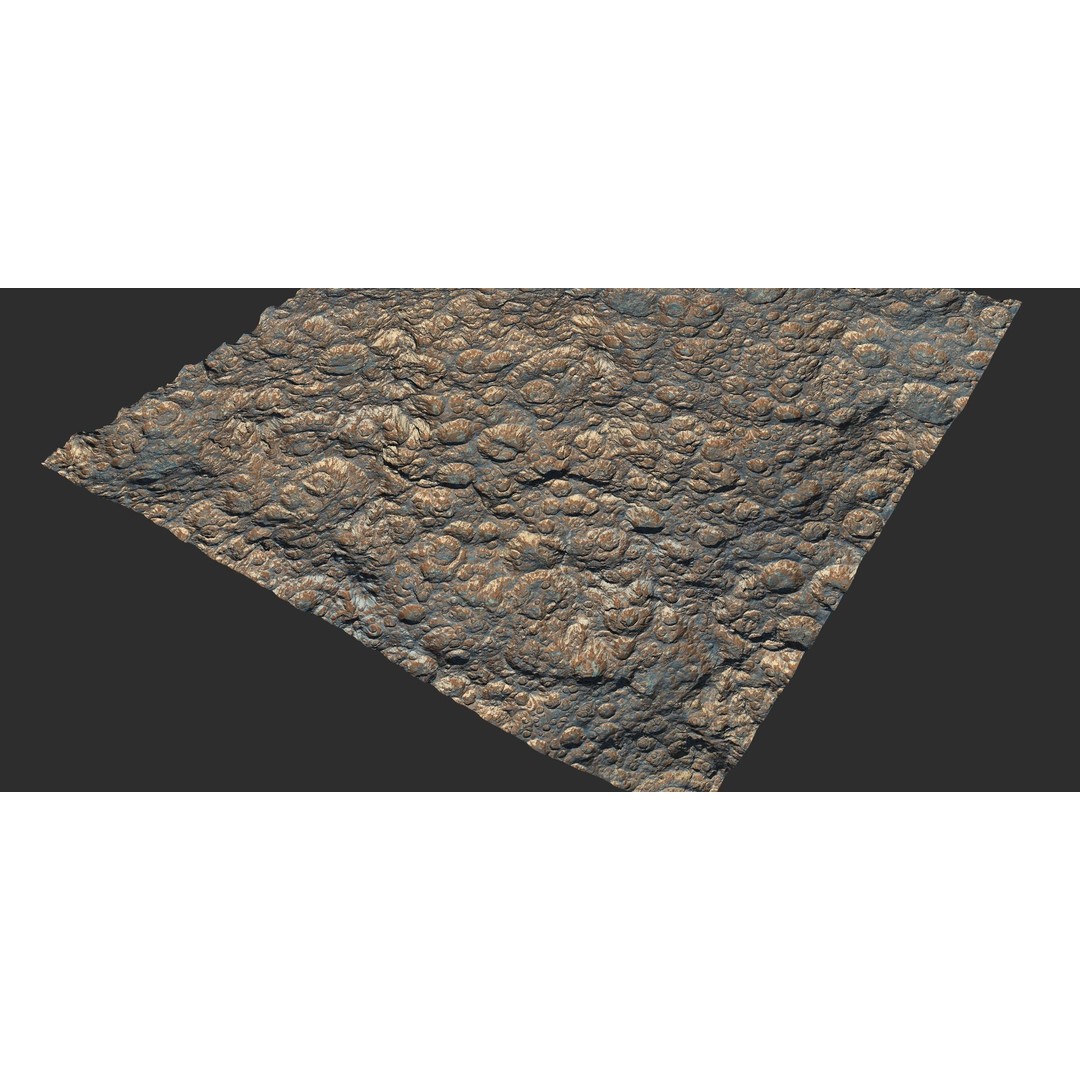 Seamless Craters Surface 3D Model – Low Poly Terrain, 16k Textures - View 42