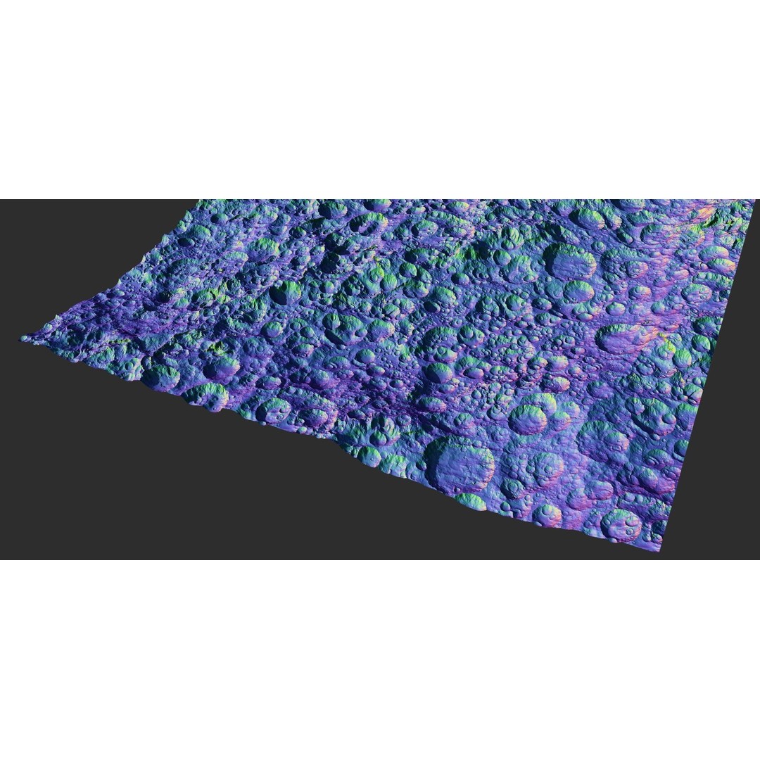 Seamless Craters Surface 3D Model – Low Poly Terrain, 16k Textures - View 46