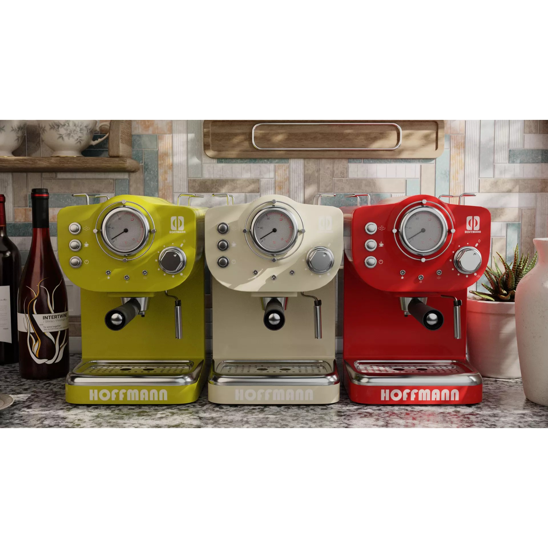 HoffmannCM15 Coffee Maker - PBR Textured 3D Model - View 2