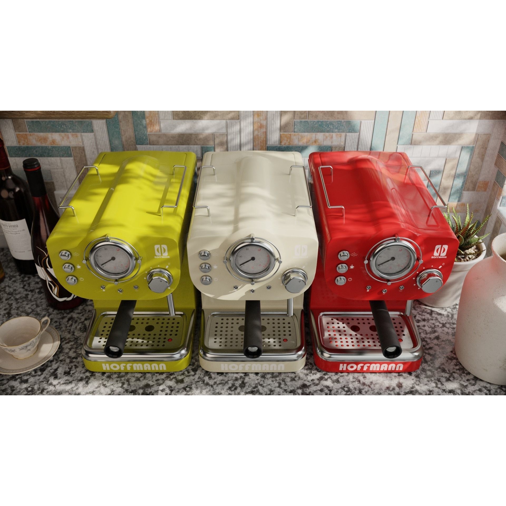HoffmannCM15 Coffee Maker - PBR Textured 3D Model - View 4