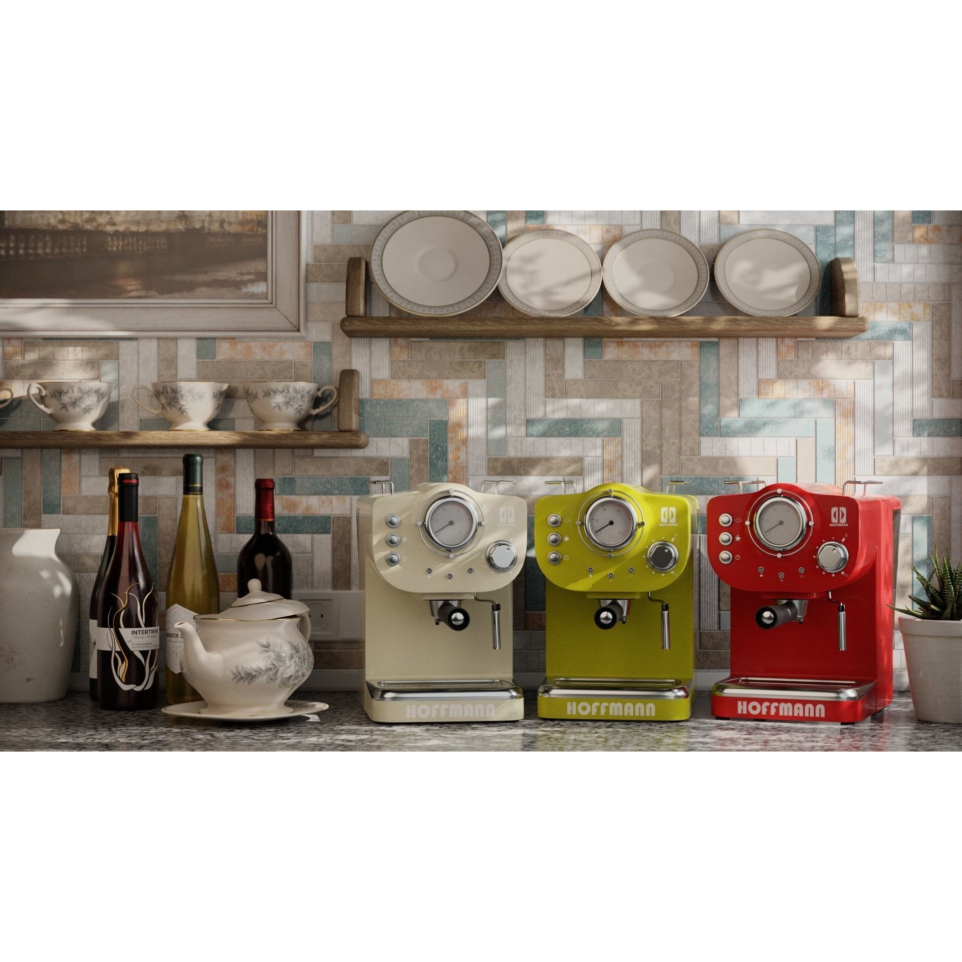 HoffmannCM15 Coffee Maker - PBR Textured 3D Model - View 5
