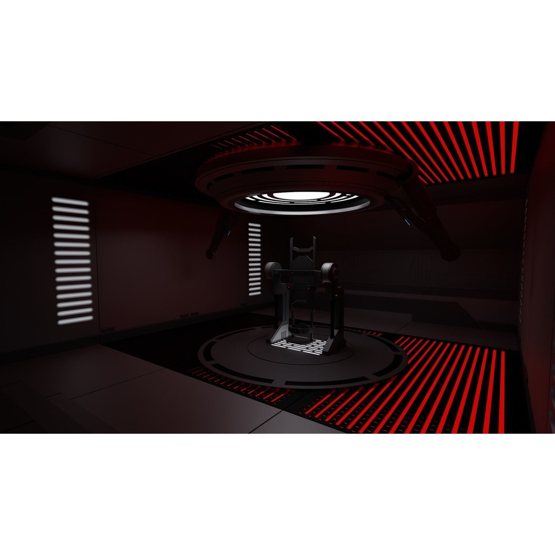 Imperial Brig 3D Model – Sci-Fi Prison Interior, Game Ready, FBX - View 10