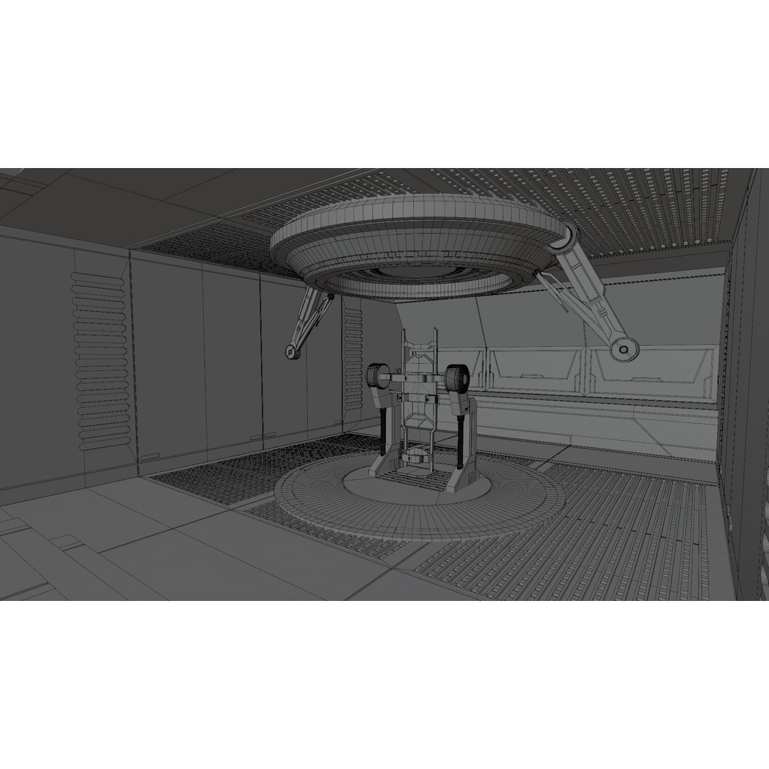 Imperial Brig 3D Model – Sci-Fi Prison Interior, Game Ready, FBX - View 11