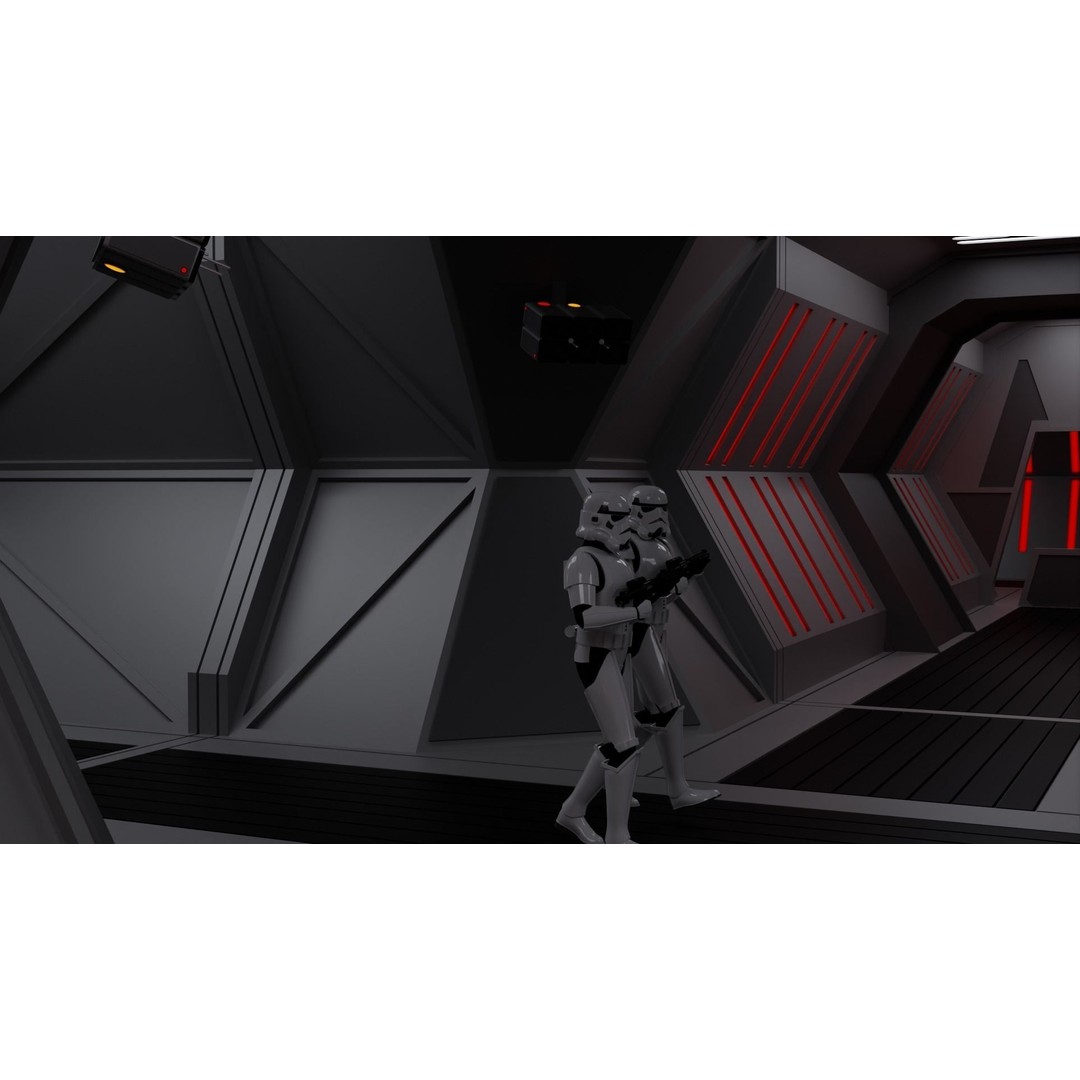 Imperial Brig 3D Model – Sci-Fi Prison Interior, Game Ready, FBX - View 14
