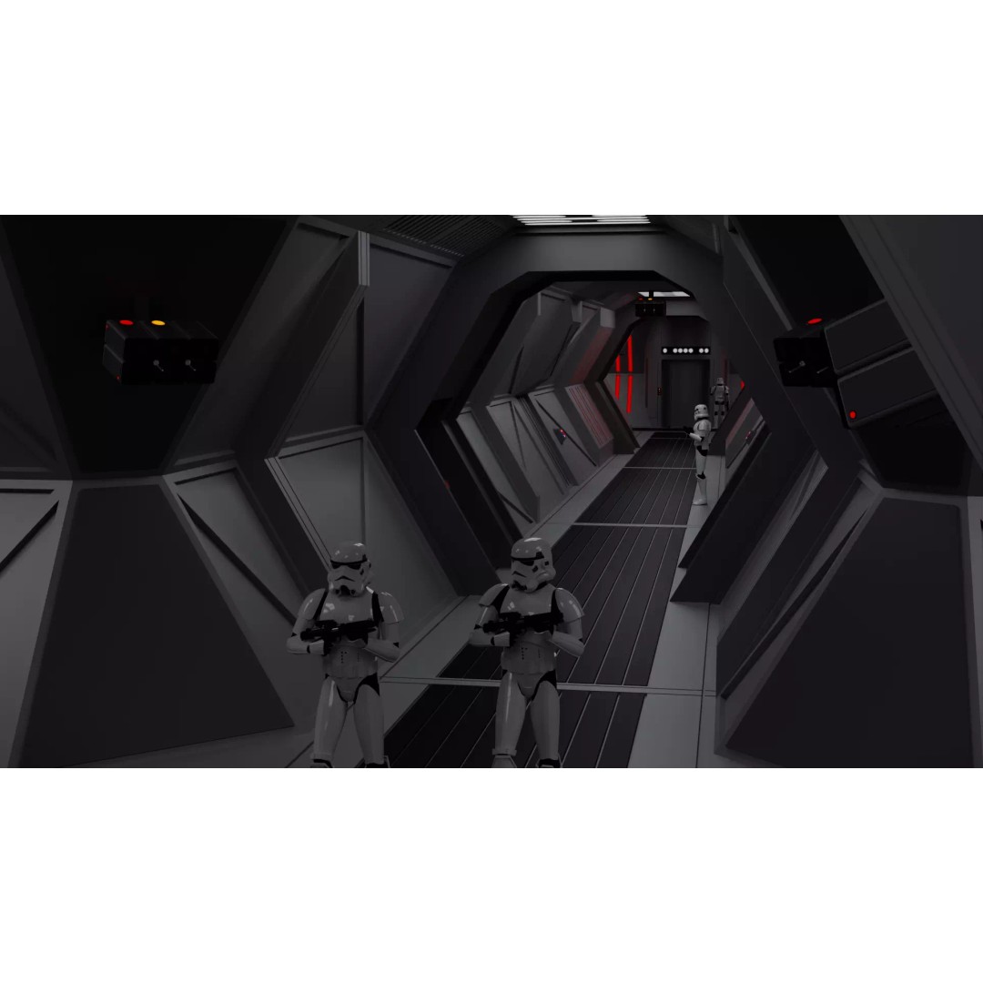 Imperial Brig 3D Model – Sci-Fi Prison Interior, Game Ready, FBX - View 2