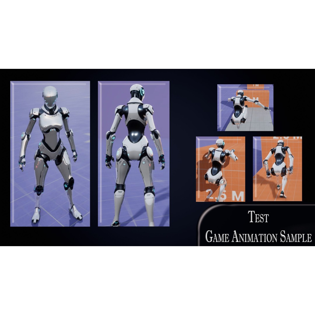 Robot 3D Model – Low Poly Game-Ready Character, FBX, PBR - View 14