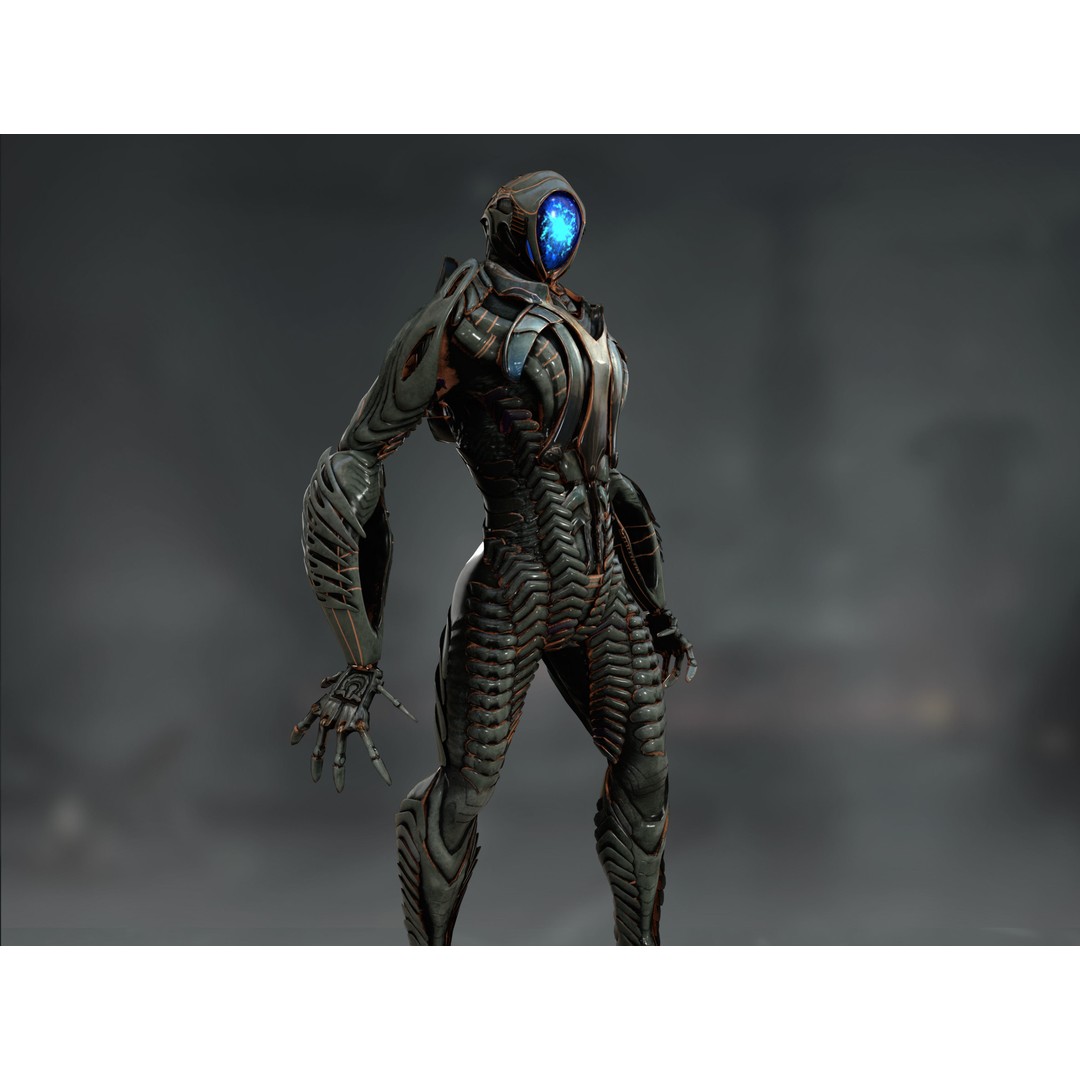 Robot 3D Model – Low Poly Rigged Character with PBR Textures, FBX - View 4