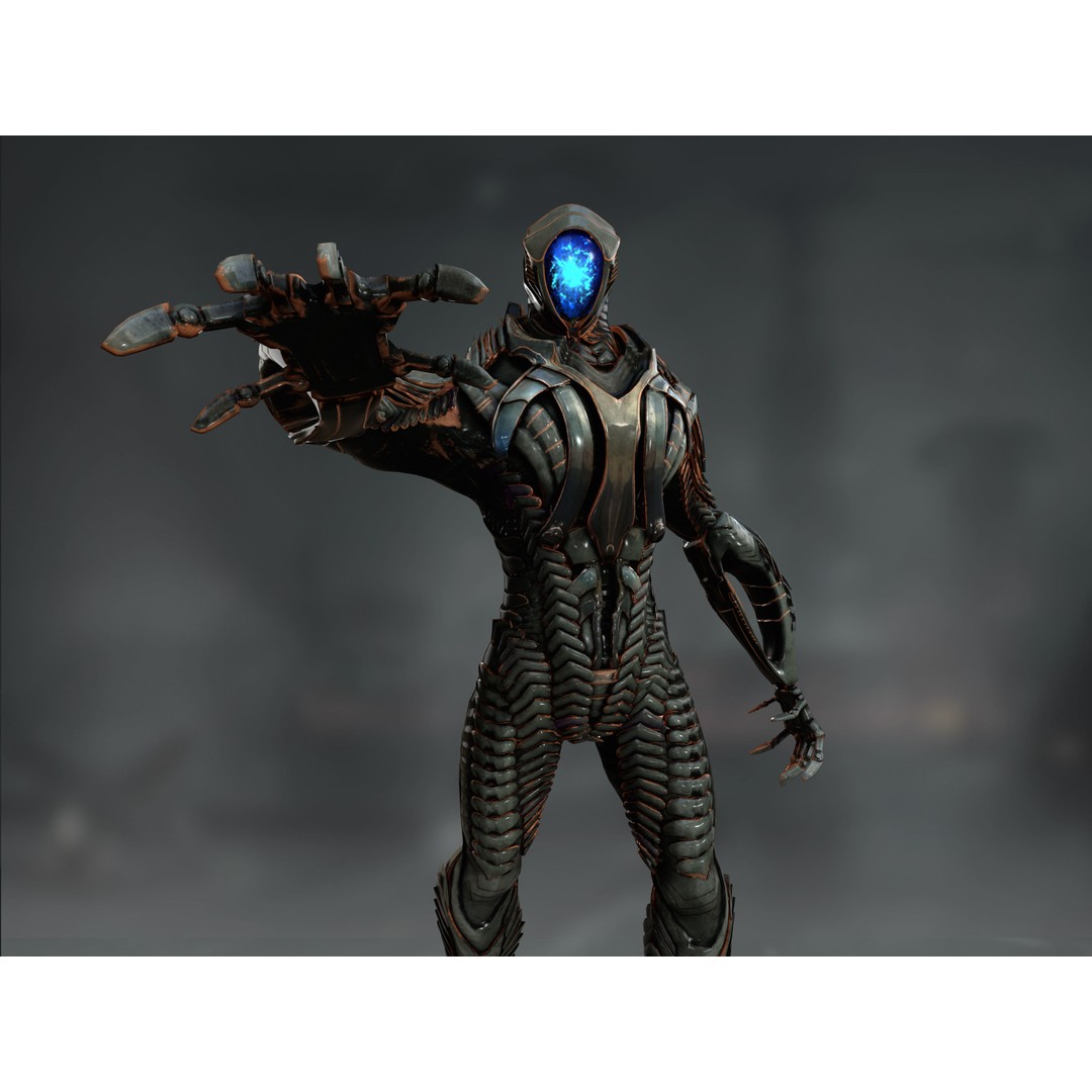 Robot 3D Model – Low Poly Rigged Character with PBR Textures, FBX - View 9