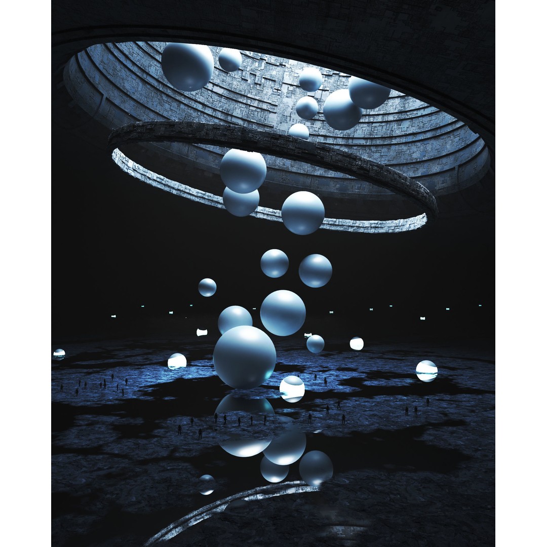 Sci-fi Cave 3D Model – High Quality Polygonal Asset, FBX, OBJ - View 4