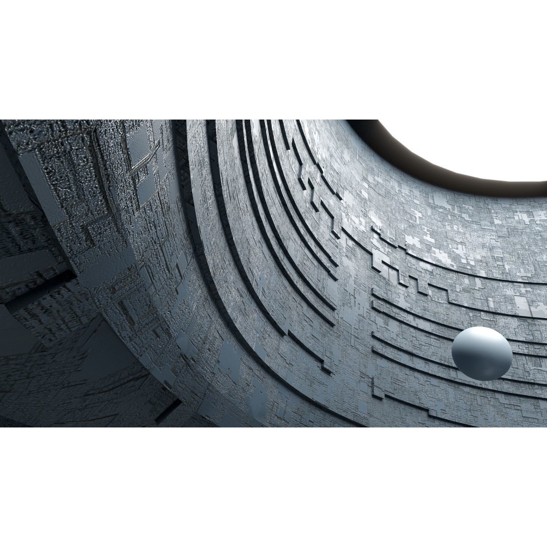 Sci-fi Cave 3D Model – High Quality Polygonal Asset, FBX, OBJ - View 7