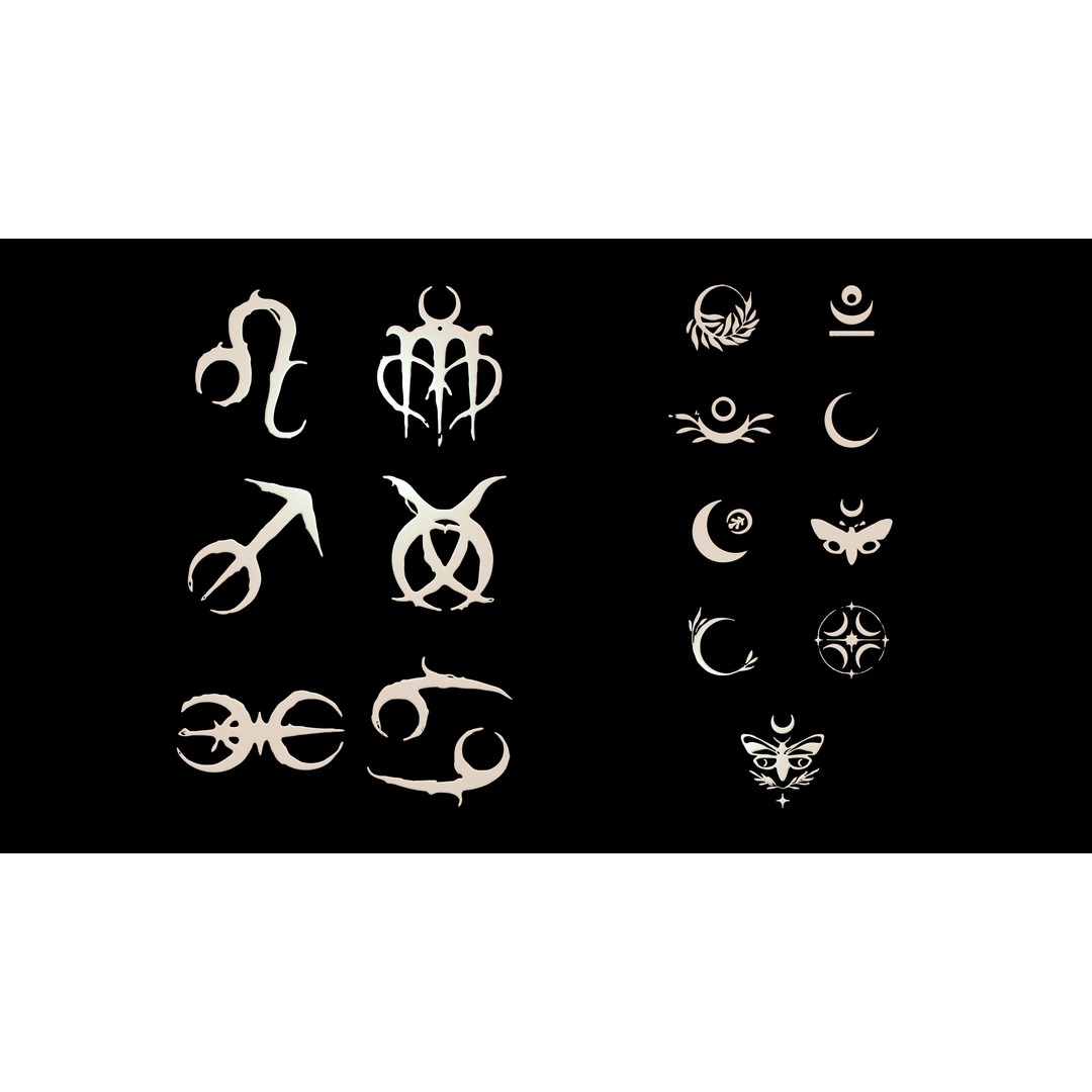 3D Alien Alphabet 3D Model – Low Poly Sci-Fi Glyphs, PBR, FBX - View 13