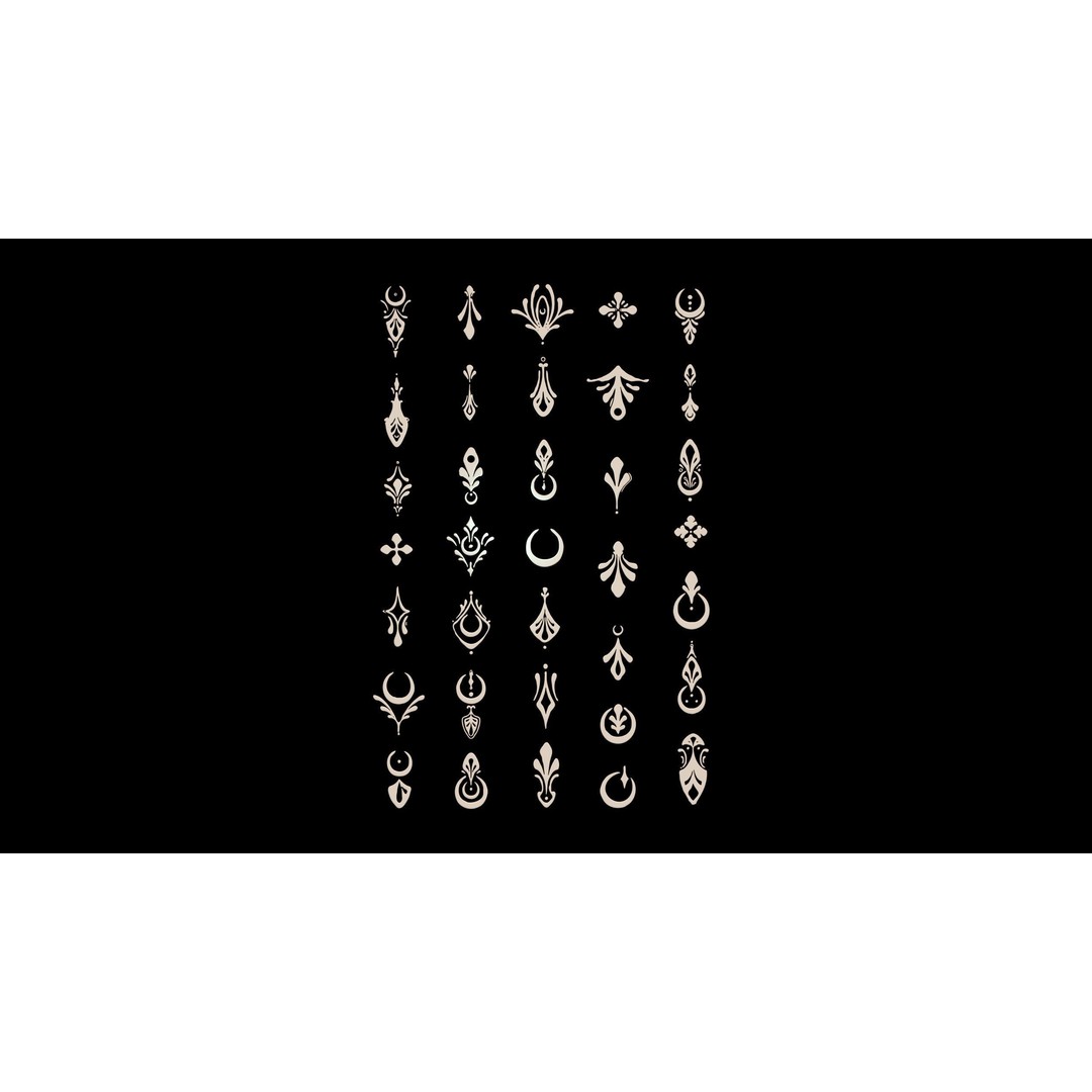 3D Alien Alphabet 3D Model – Low Poly Sci-Fi Glyphs, PBR, FBX - View 18