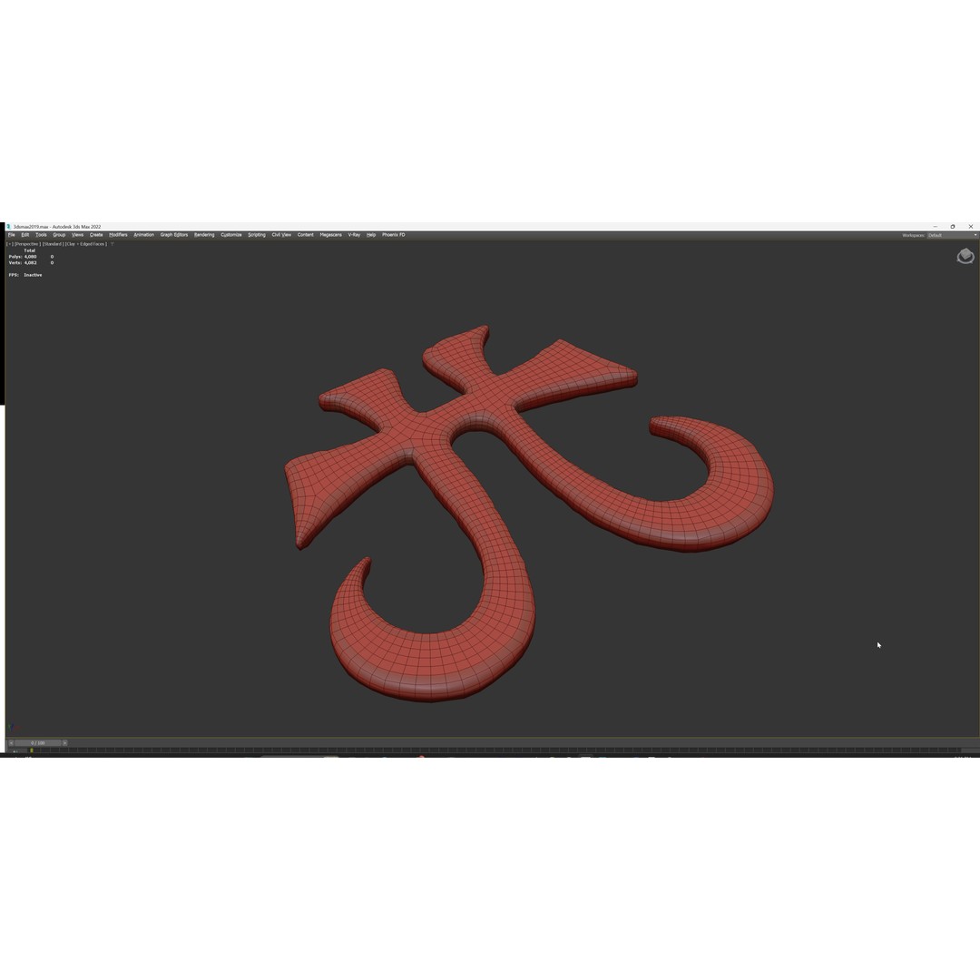 3D Alien Alphabet 3D Model – Low Poly Sci-Fi Glyphs, PBR, FBX - View 36