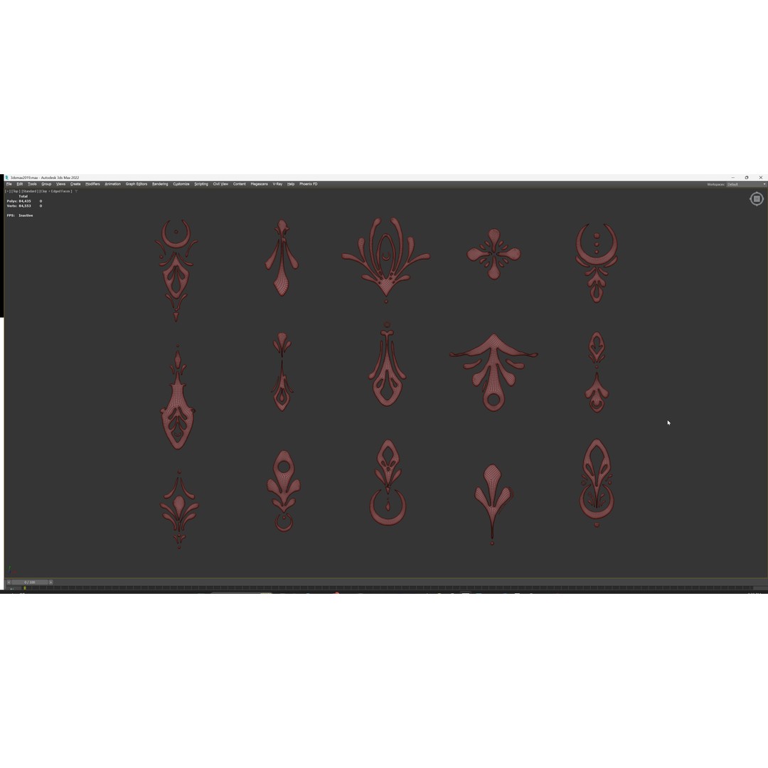 3D Alien Alphabet 3D Model – Low Poly Sci-Fi Glyphs, PBR, FBX - View 37