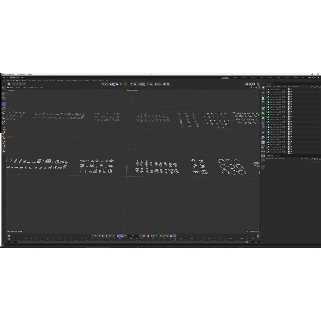 3D Alien Alphabet 3D Model – Low Poly Sci-Fi Glyphs, PBR, FBX - View 41
