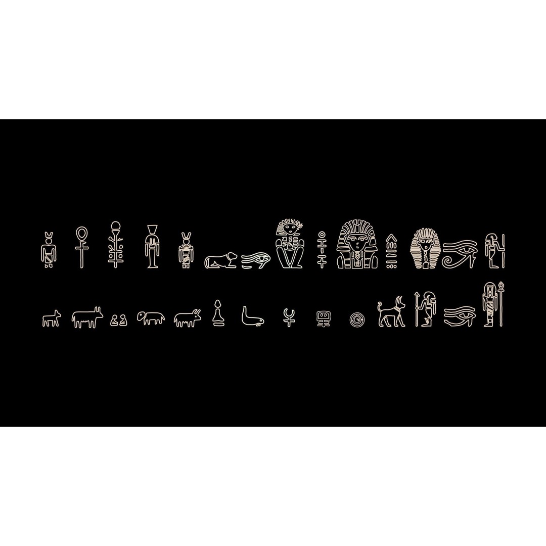 3D Alien Alphabet 3D Model – Low Poly Sci-Fi Glyphs, PBR, FBX - View 7