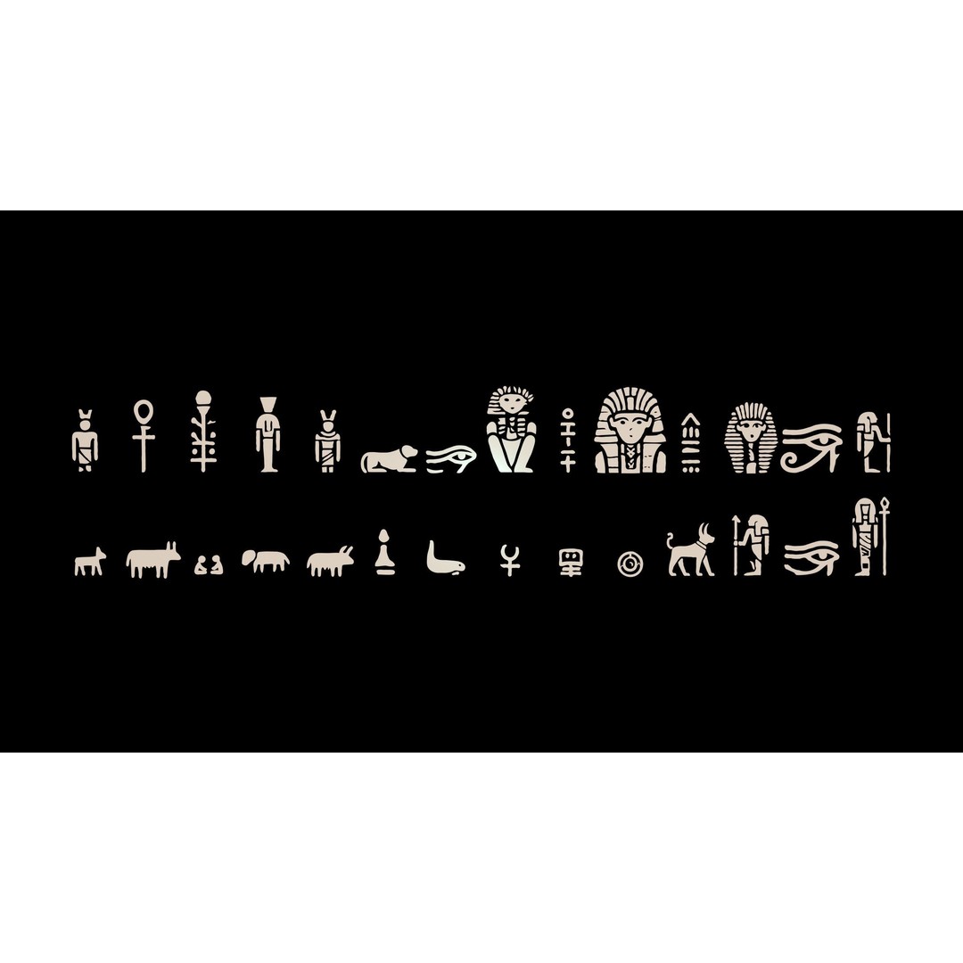 3D Alien Alphabet 3D Model – Low Poly Sci-Fi Glyphs, PBR, FBX - View 8