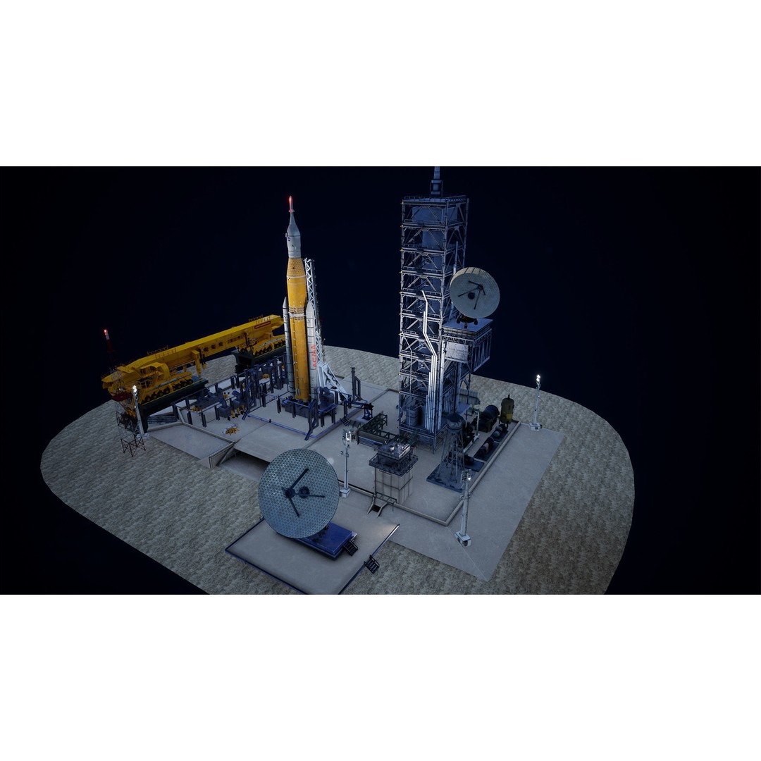 Artemis Rocket Launch 3D Model – Low Poly PBR Game Asset, FBX - View 10