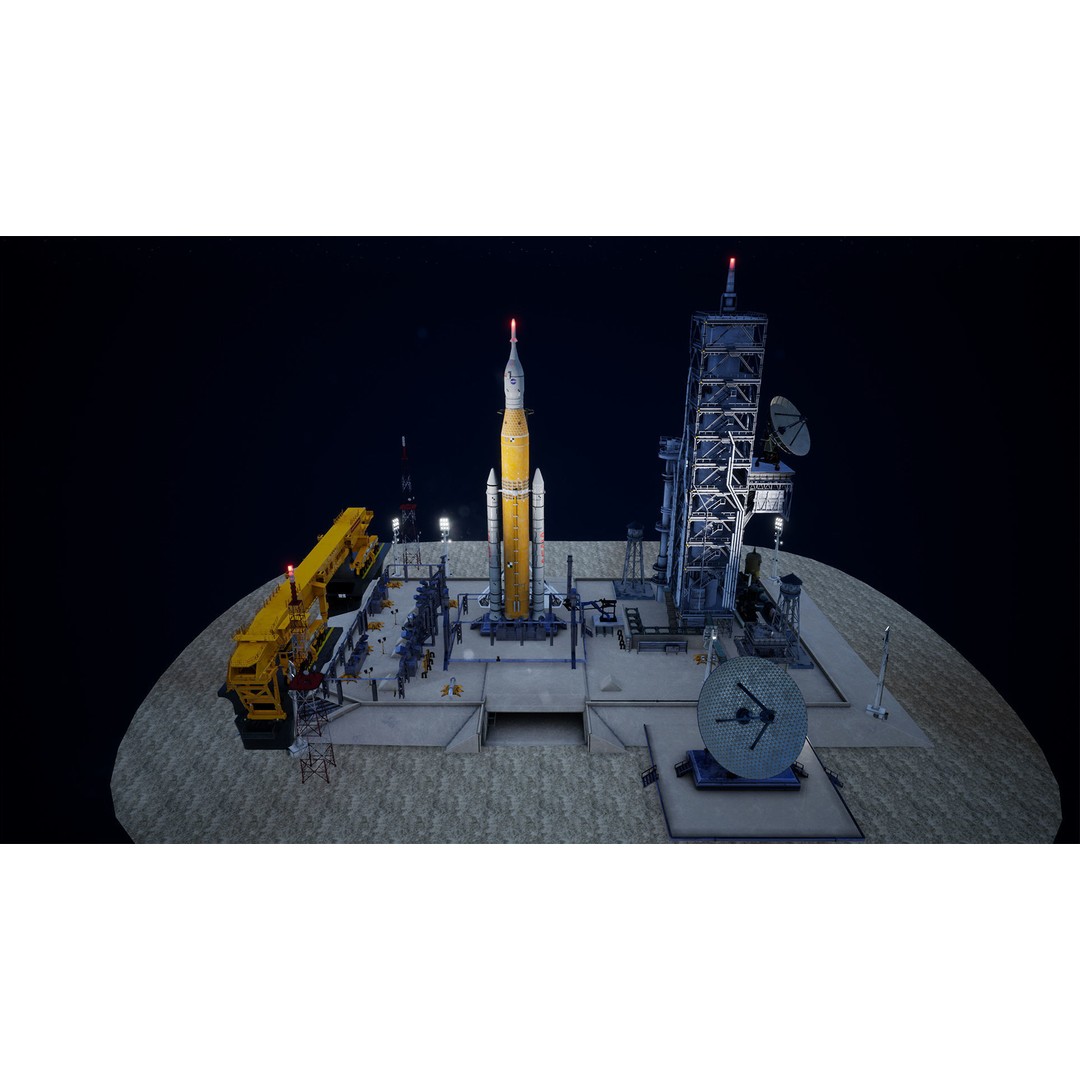 Artemis Rocket Launch 3D Model – Low Poly PBR Game Asset, FBX - View 11