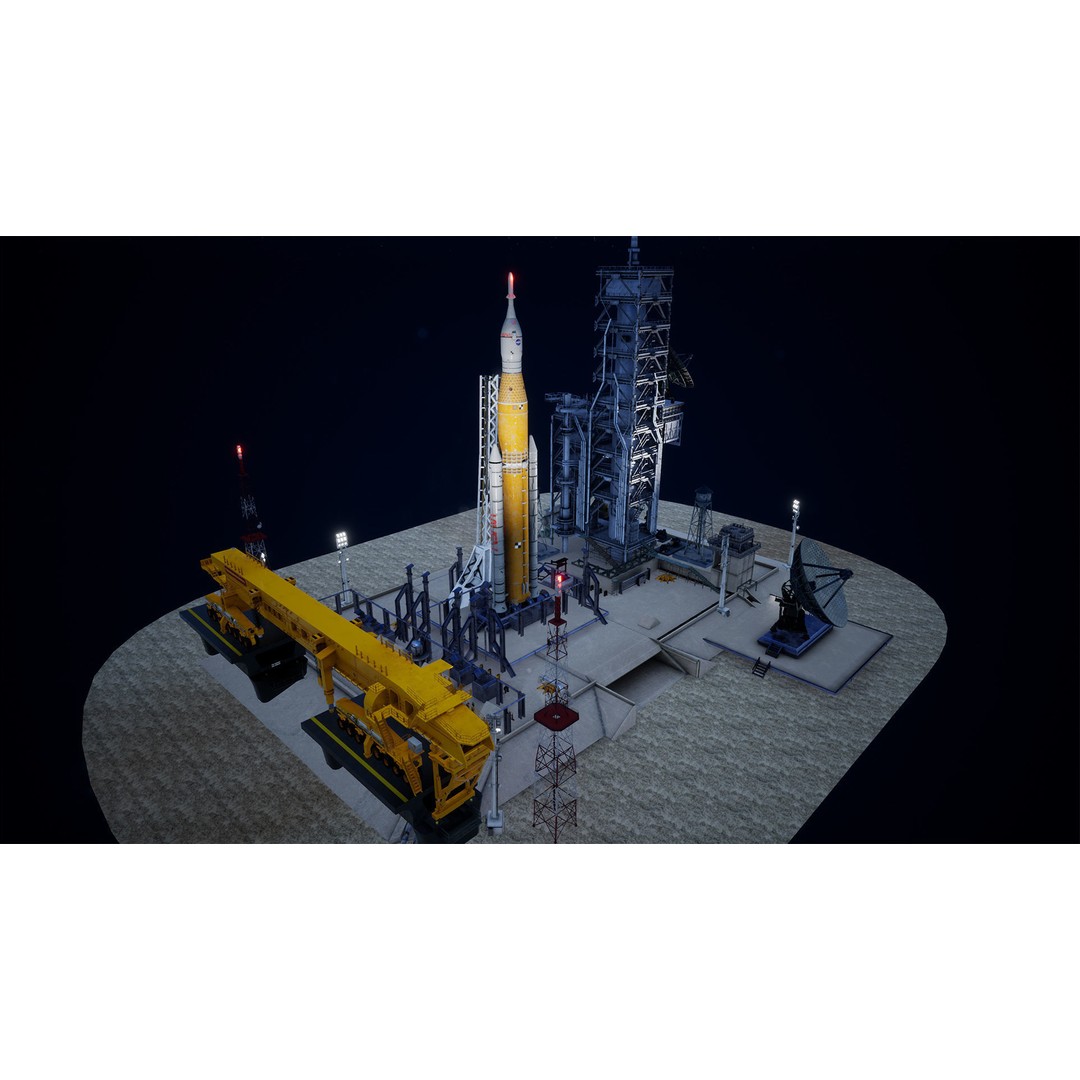 Artemis Rocket Launch 3D Model – Low Poly PBR Game Asset, FBX - View 12
