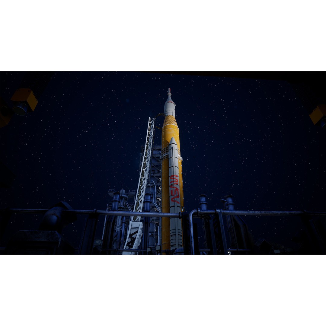 Artemis Rocket Launch 3D Model – Low Poly PBR Game Asset, FBX - View 14