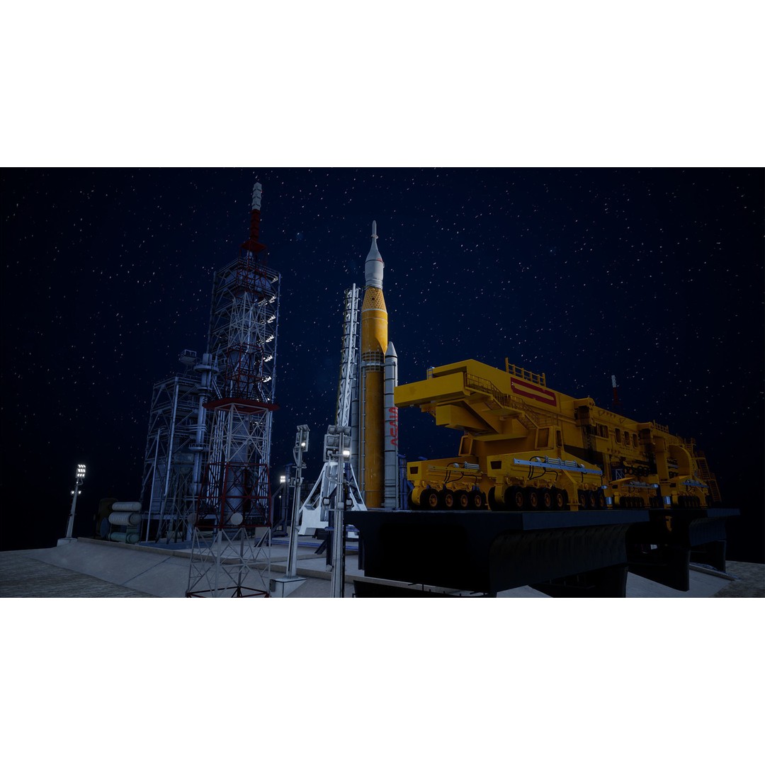 Artemis Rocket Launch 3D Model – Low Poly PBR Game Asset, FBX - View 15