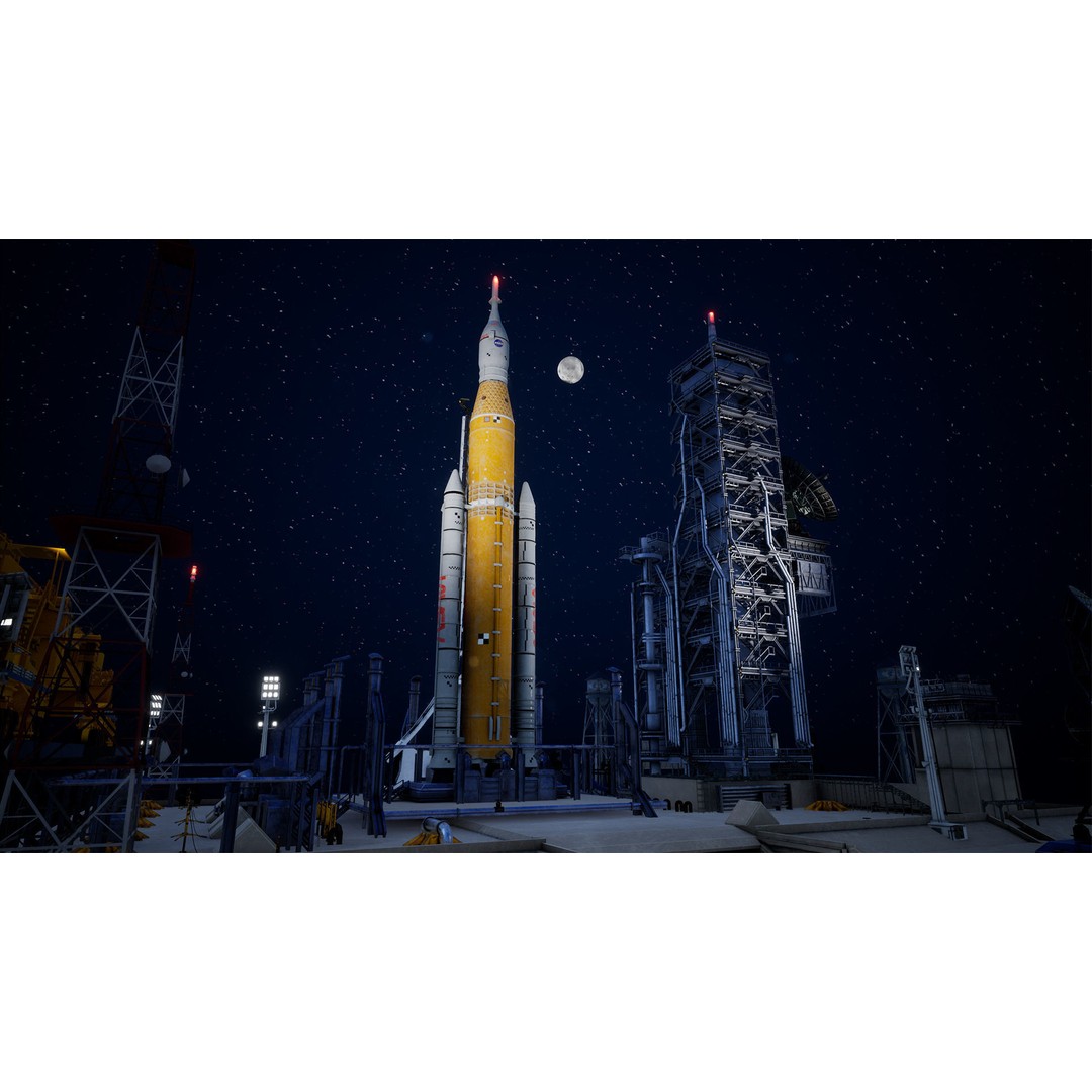 Artemis Rocket Launch 3D Model – Low Poly PBR Game Asset, FBX - View 4