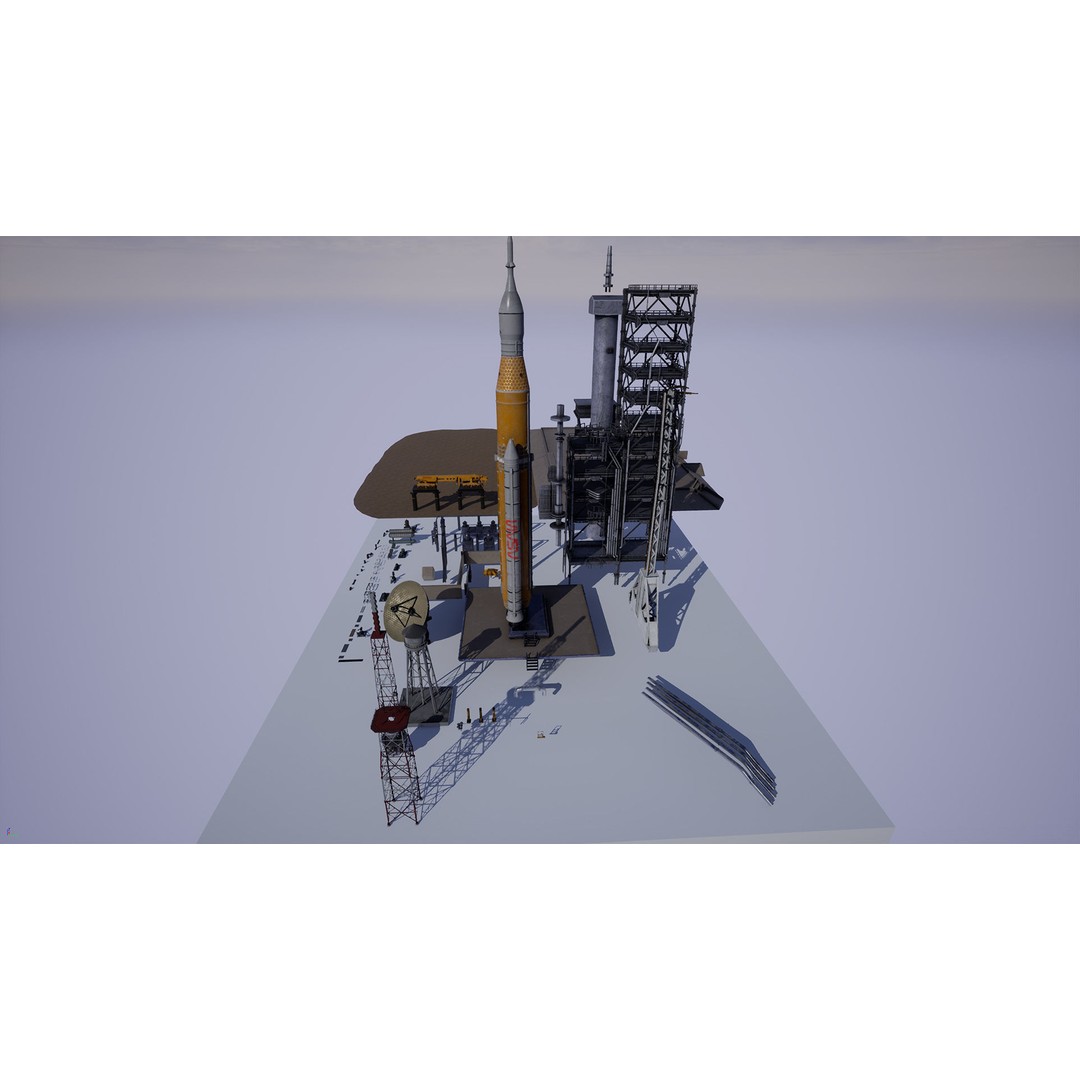 Artemis Rocket Launch 3D Model – Low Poly PBR Game Asset, FBX - View 6