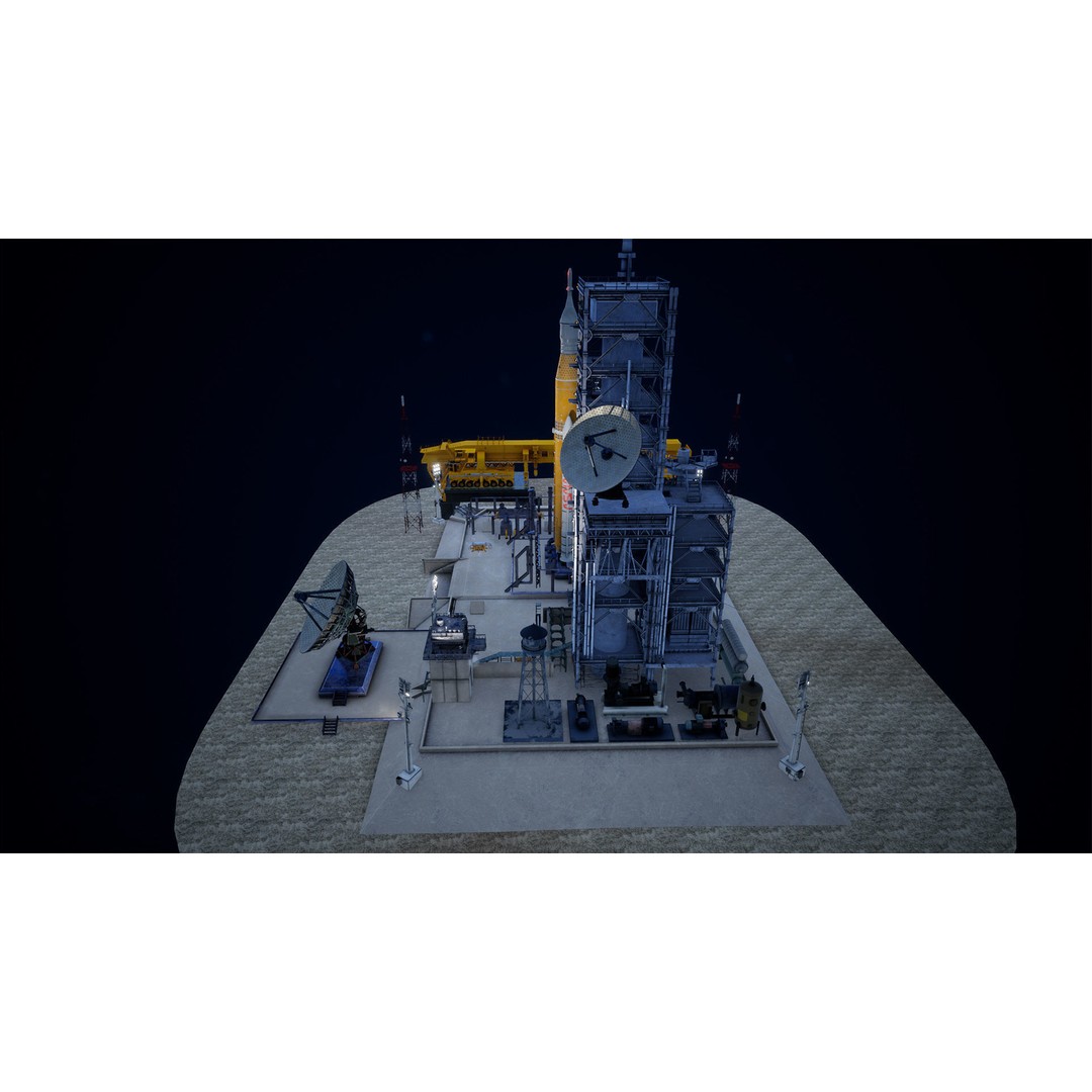 Artemis Rocket Launch 3D Model – Low Poly PBR Game Asset, FBX - View 9