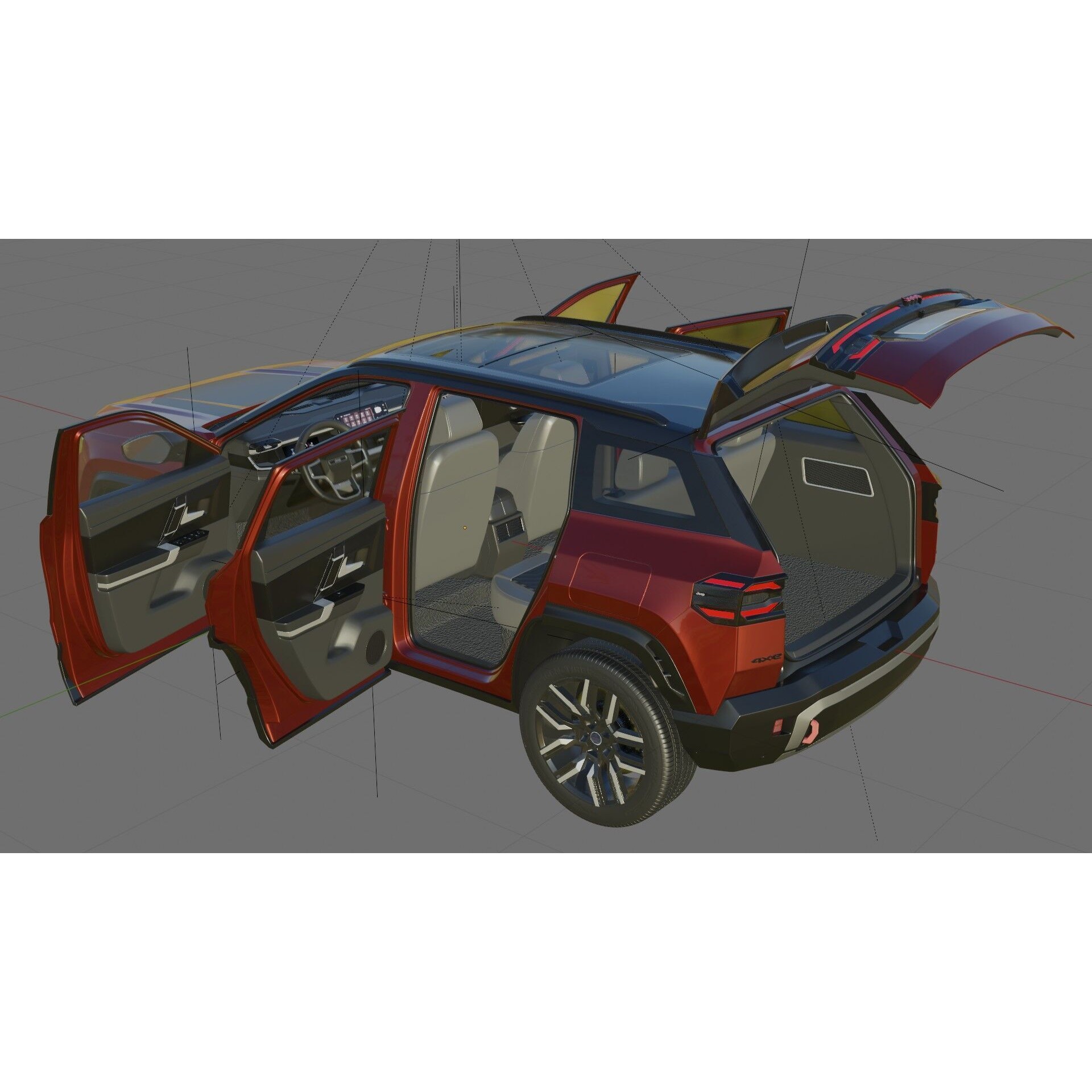Jeep Compass 2026 - Detailed 3D Model - View 29