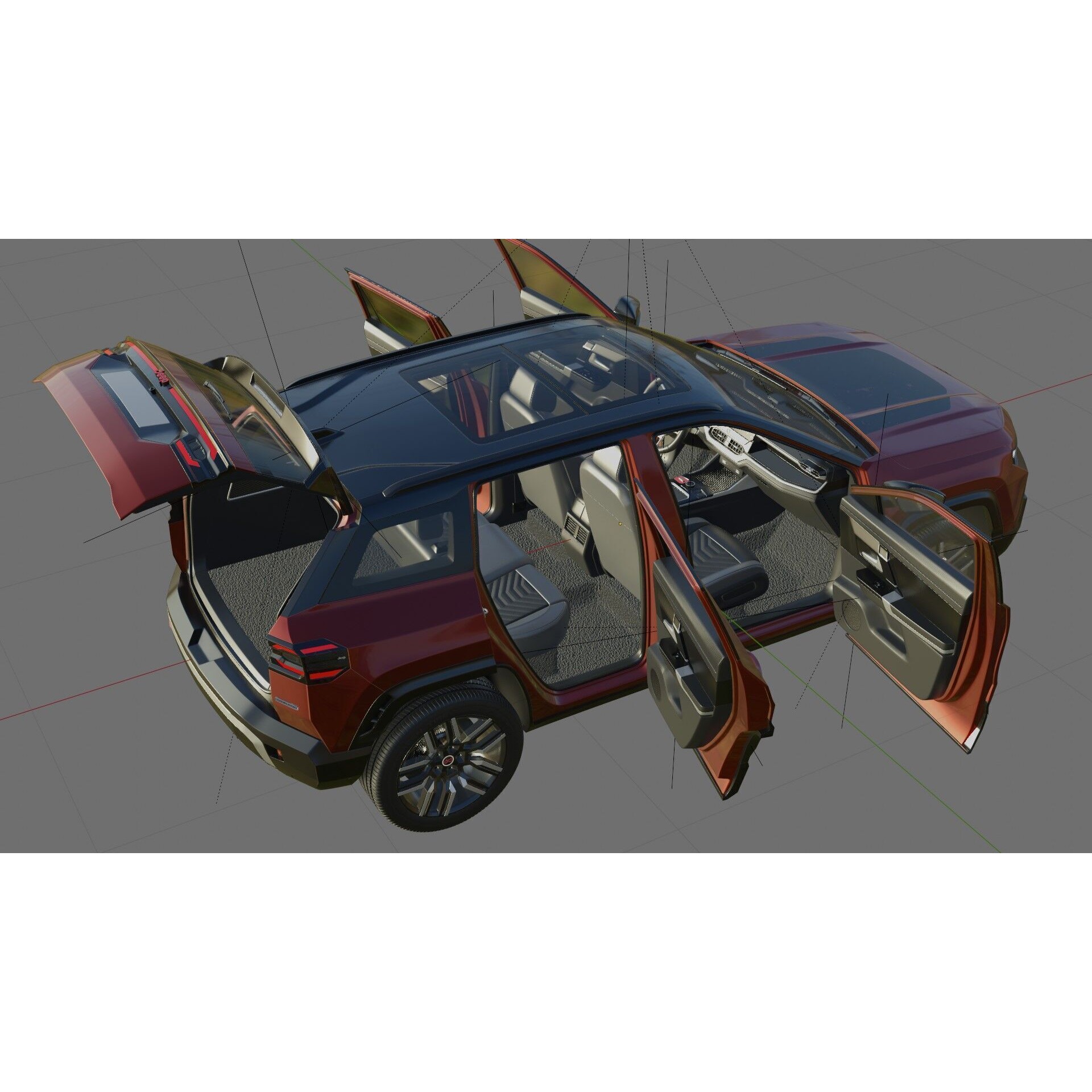 Jeep Compass 2026 - Detailed 3D Model - View 33