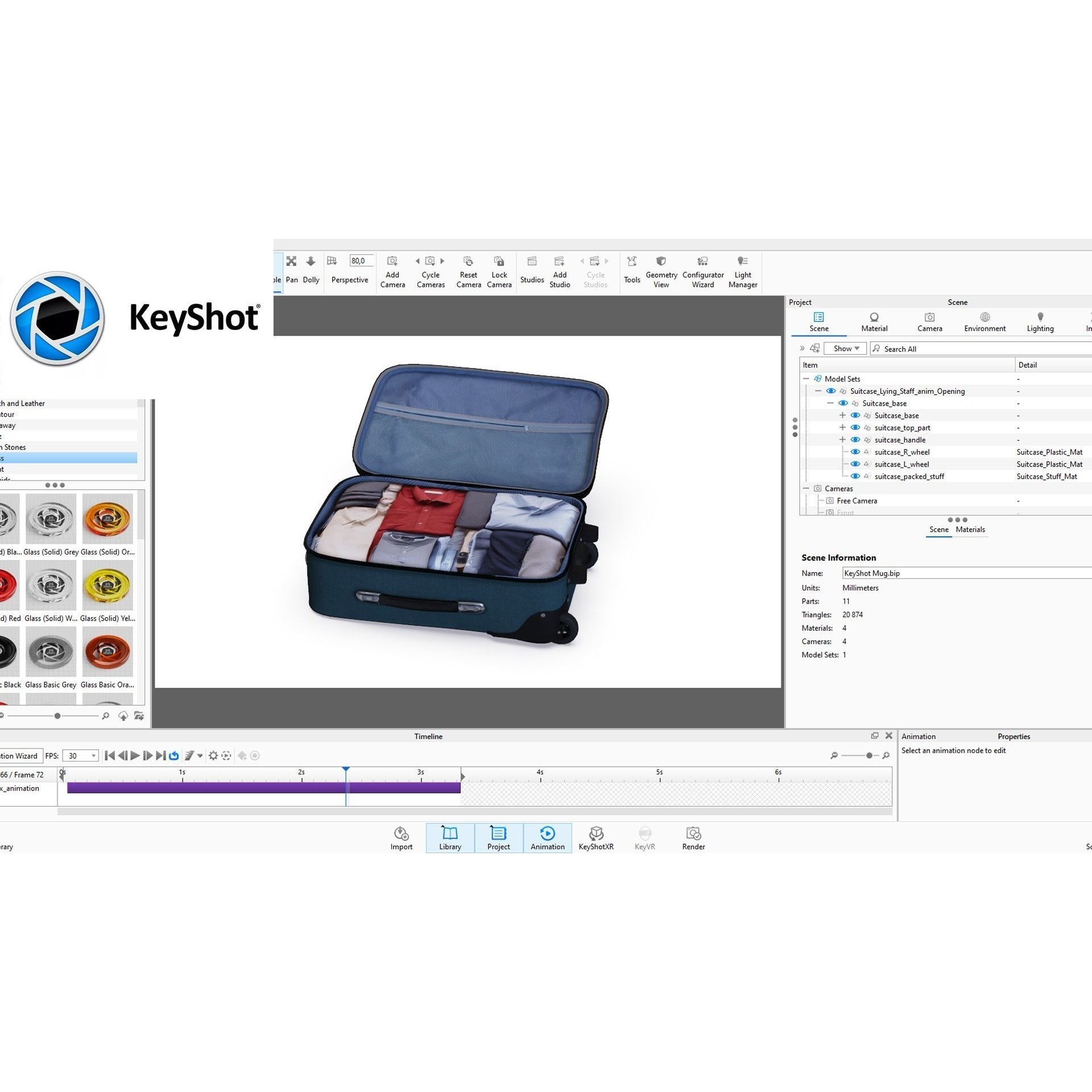 Suitcase - Low-Poly Game-Ready 3D Model - View 11