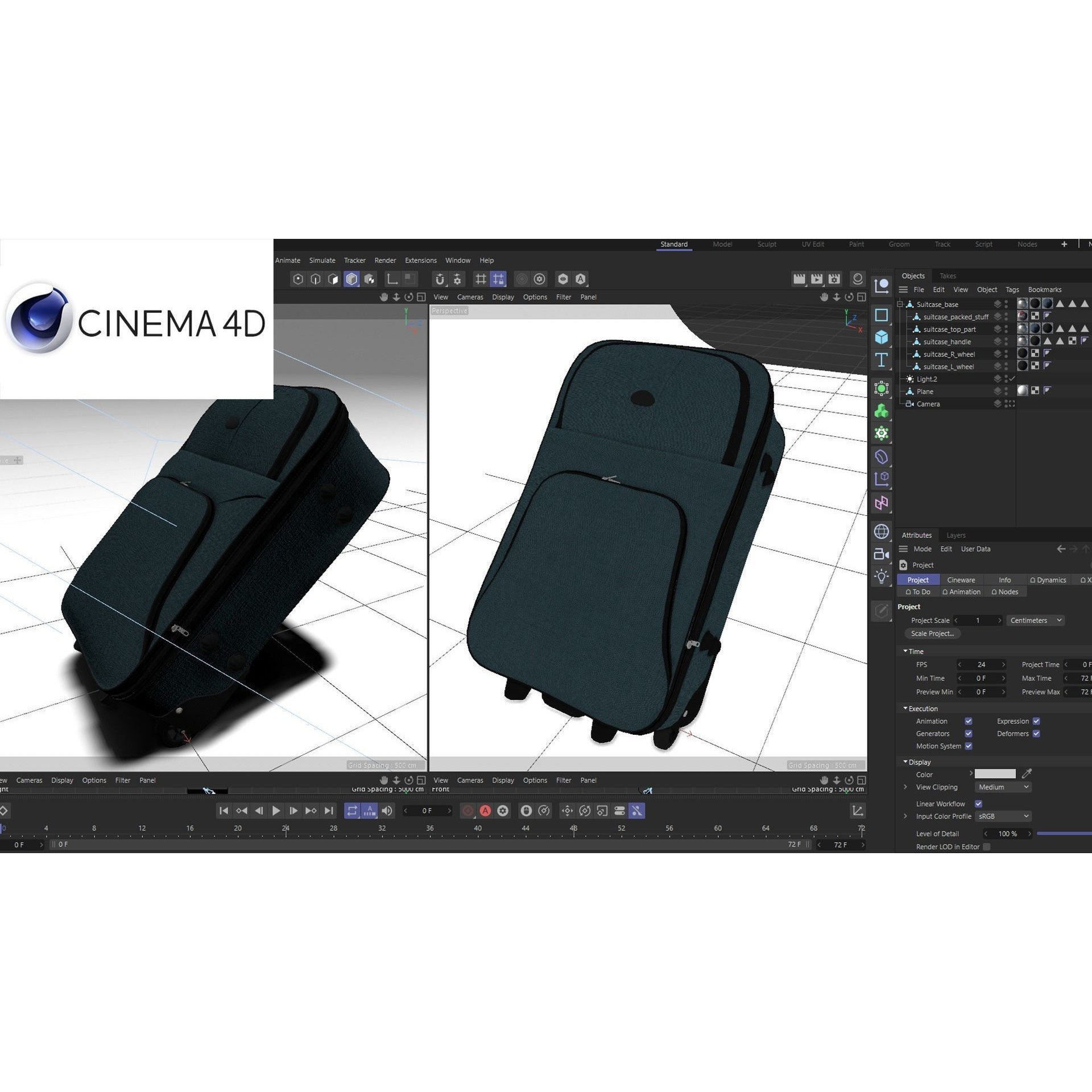 Suitcase - Low-Poly Game-Ready 3D Model - View 16