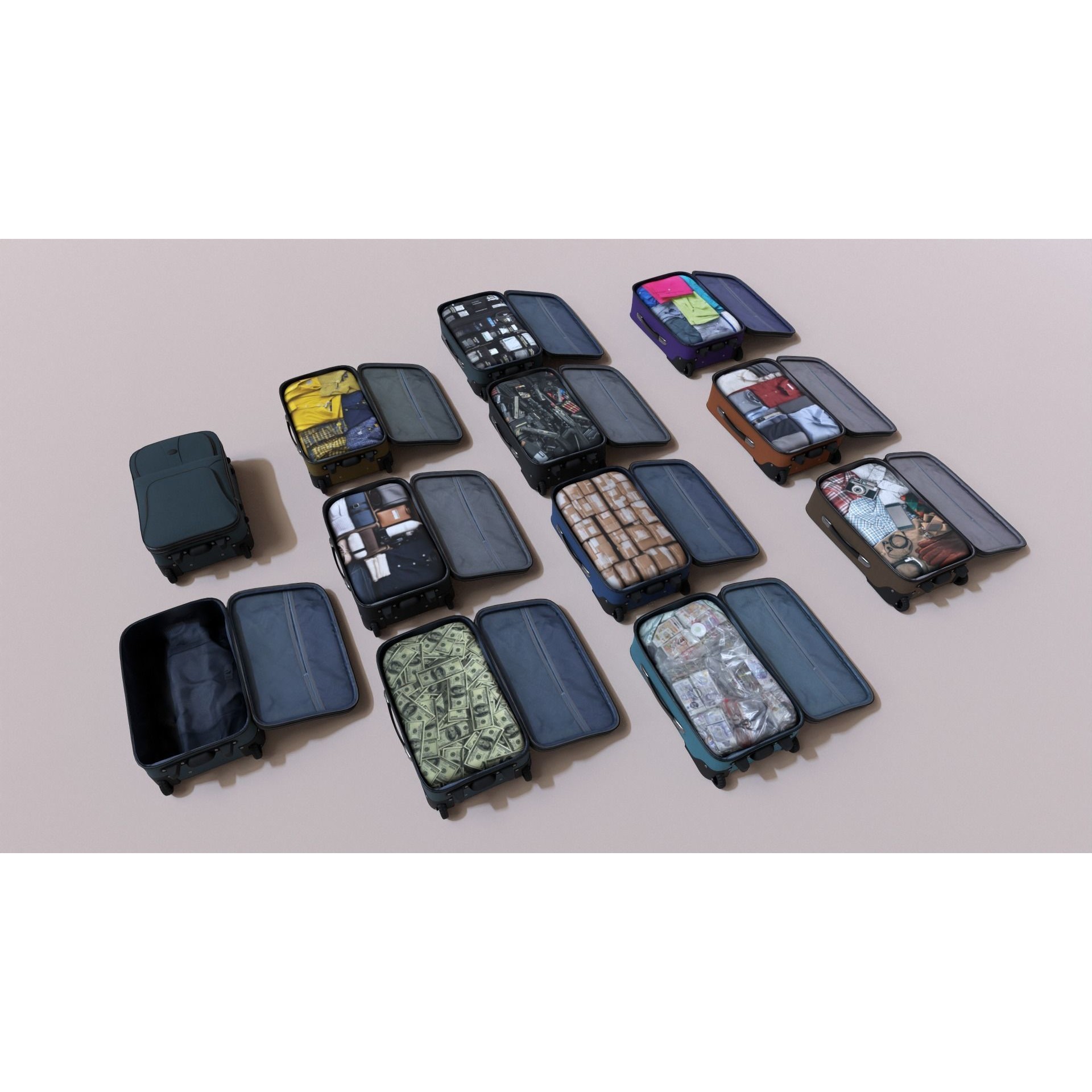 Suitcase - Low-Poly Game-Ready 3D Model - View 28