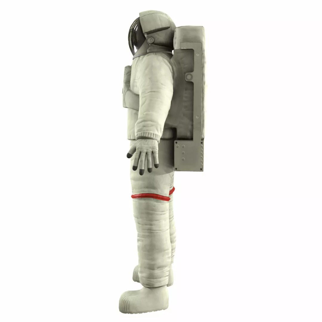 Generic Astronaut 3D Model – Low Poly Game Asset, PBR, FBX, OBJ - View 12