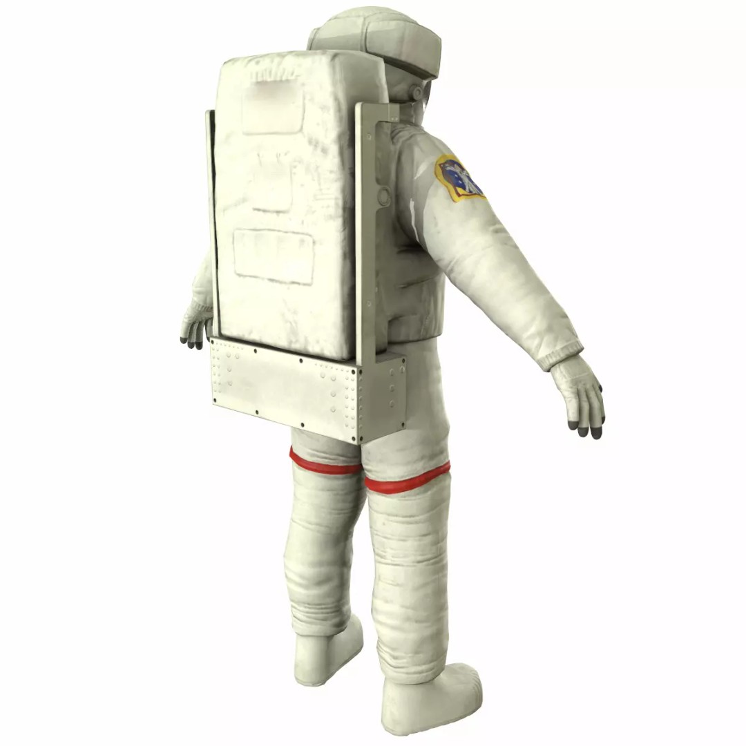Generic Astronaut 3D Model – Low Poly Game Asset, PBR, FBX, OBJ - View 13