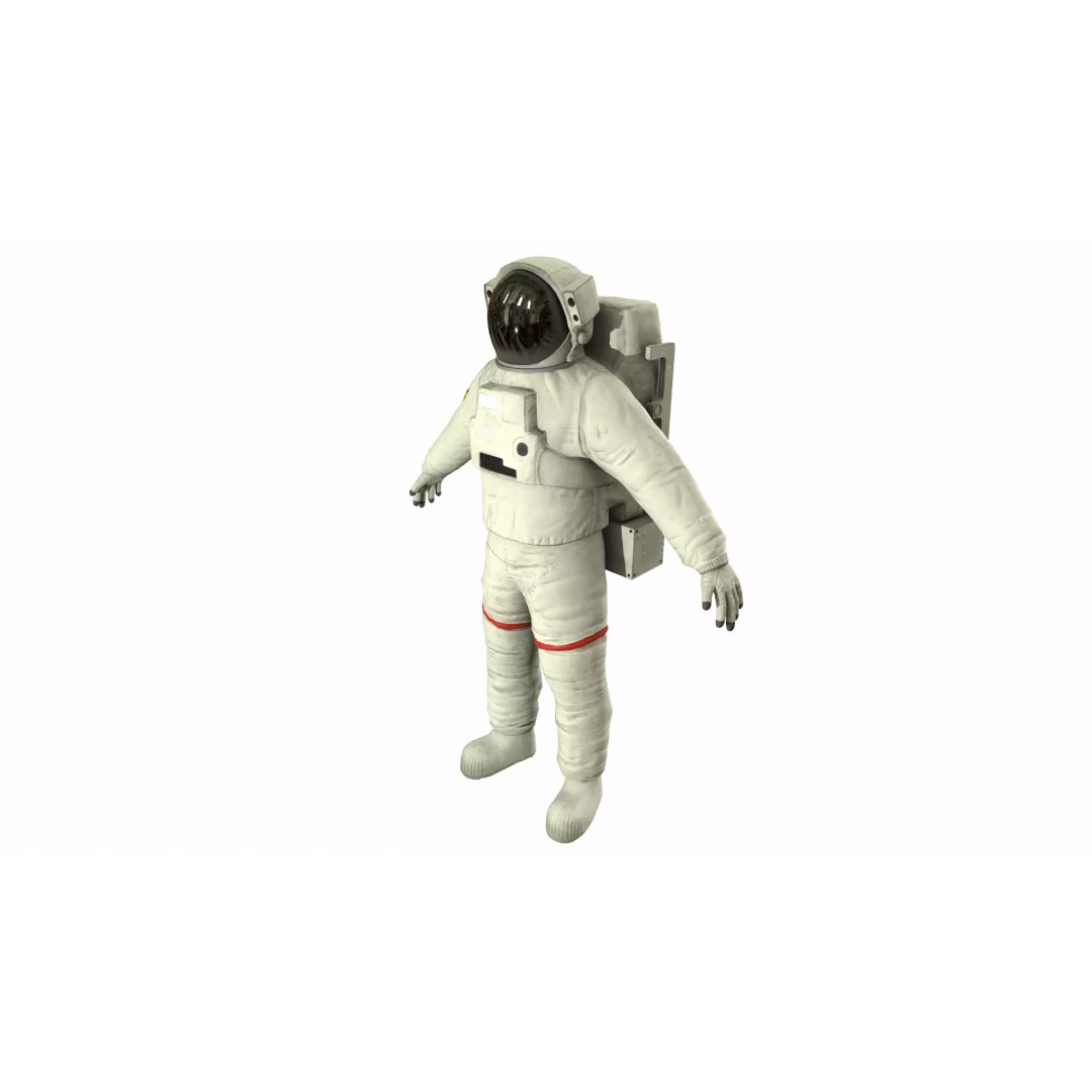 Generic Astronaut 3D Model – Low Poly Game Asset, PBR, FBX, OBJ - View 15