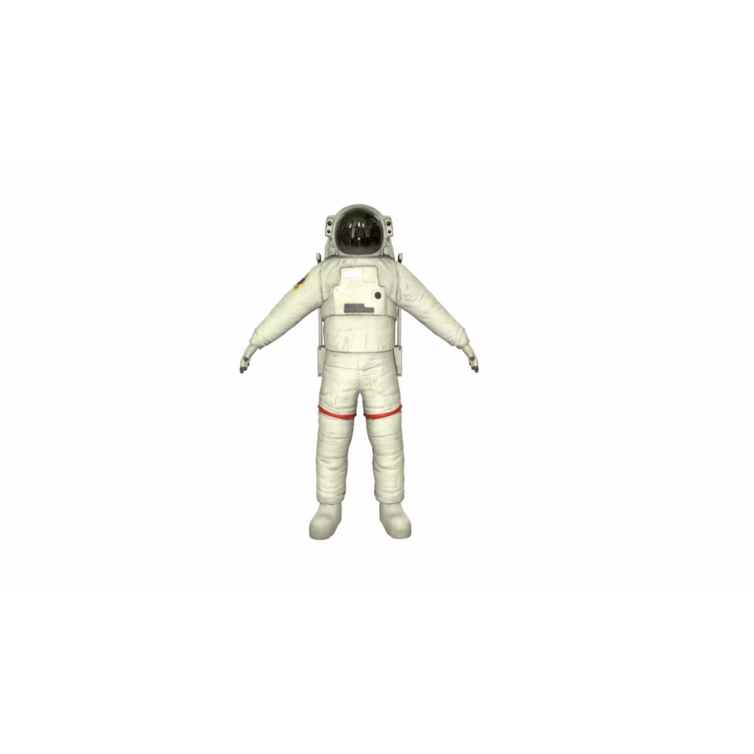 Generic Astronaut 3D Model – Low Poly Game Asset, PBR, FBX, OBJ - View 2