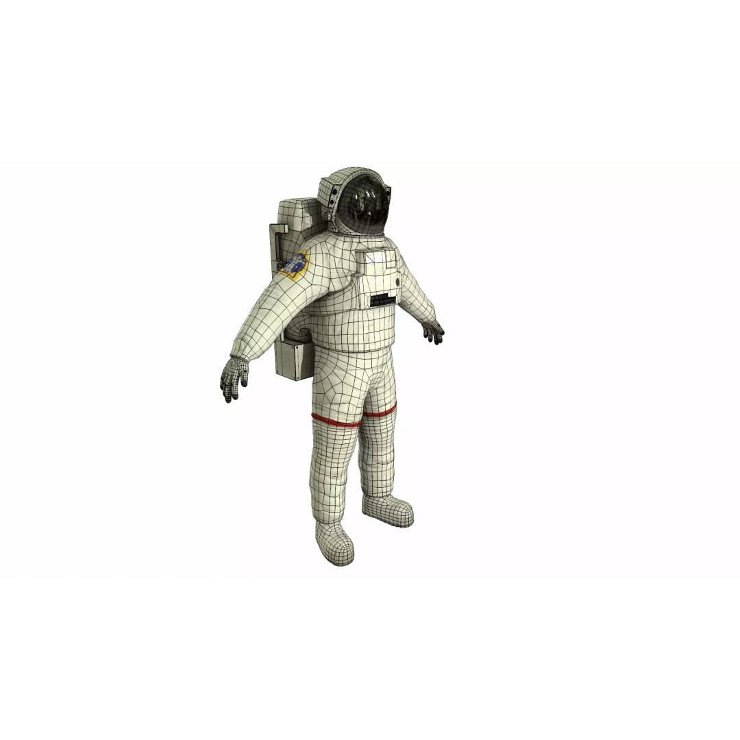 Generic Astronaut 3D Model – Low Poly Game Asset, PBR, FBX, OBJ - View 26