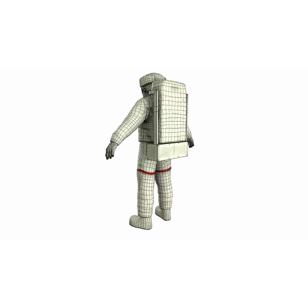 Generic Astronaut 3D Model – Low Poly Game Asset, PBR, FBX, OBJ - View 27
